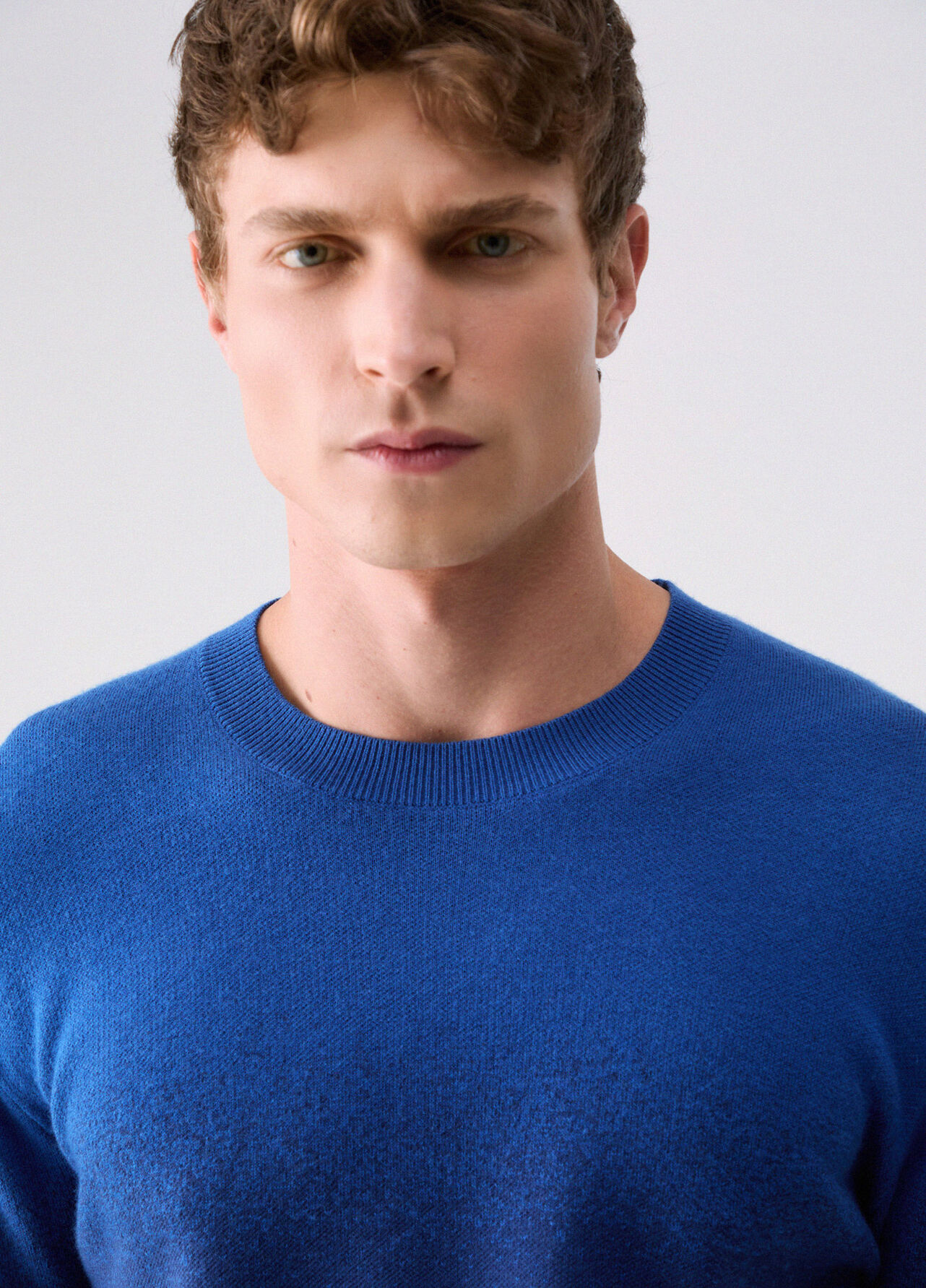 Maglia dégradé in misto lana - BLUE
