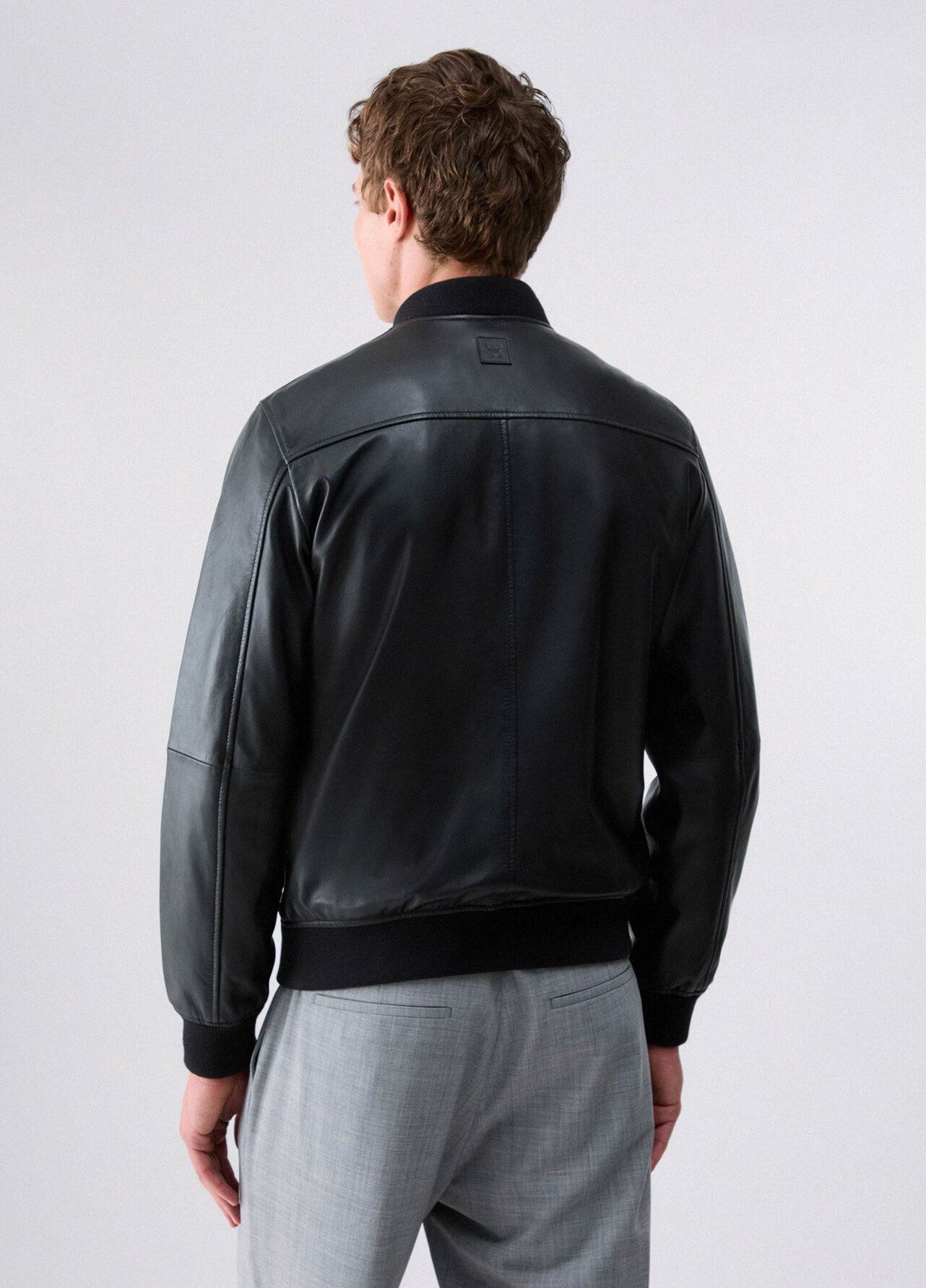 Bomber in pelle - BLACK