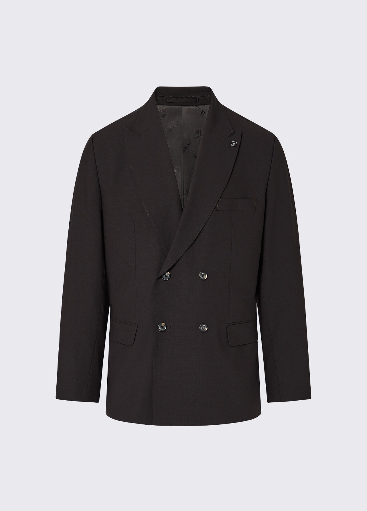 Giacca doppiopetto in misto lana - BROWN