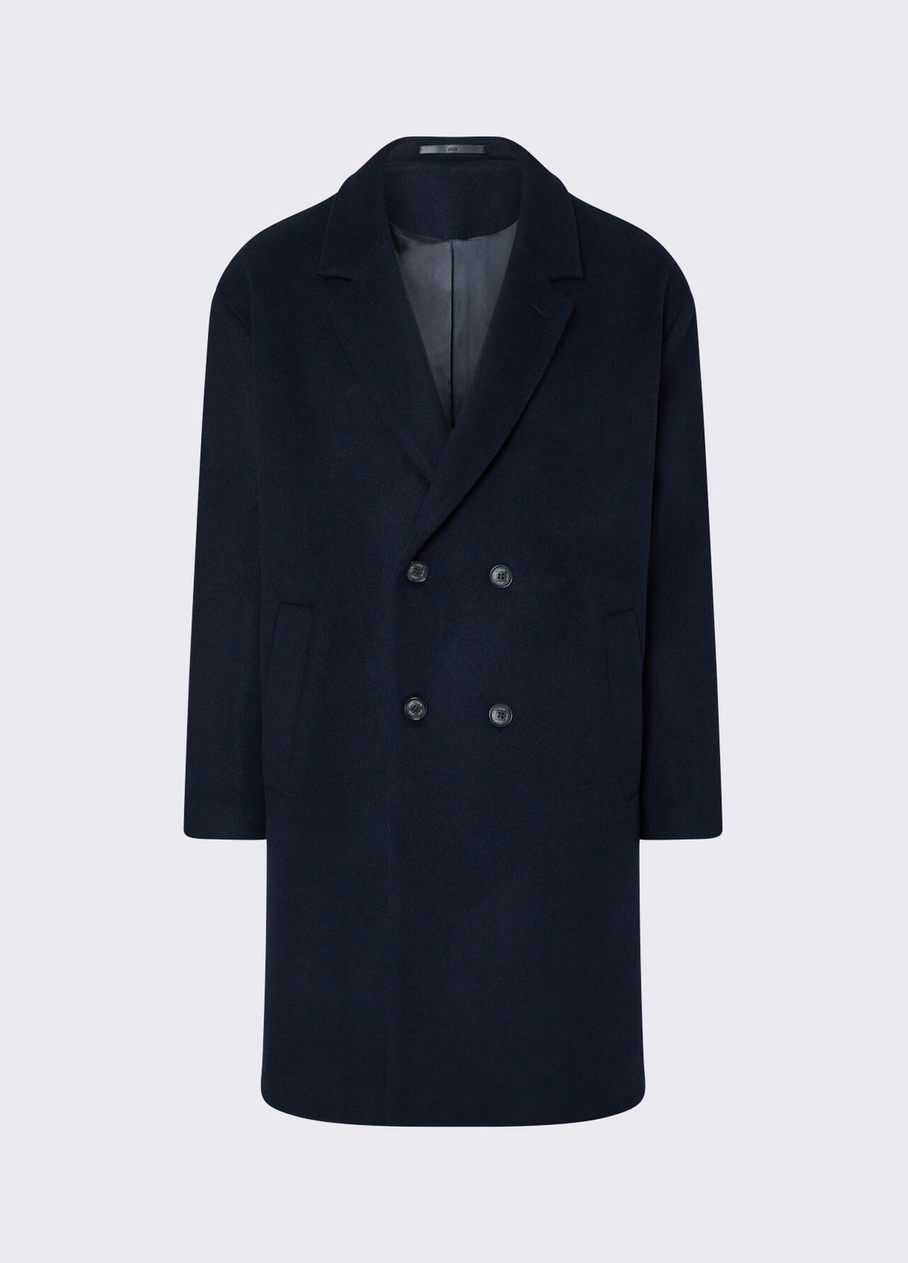 Cappotto in lana e cashmere - DARK BLUE