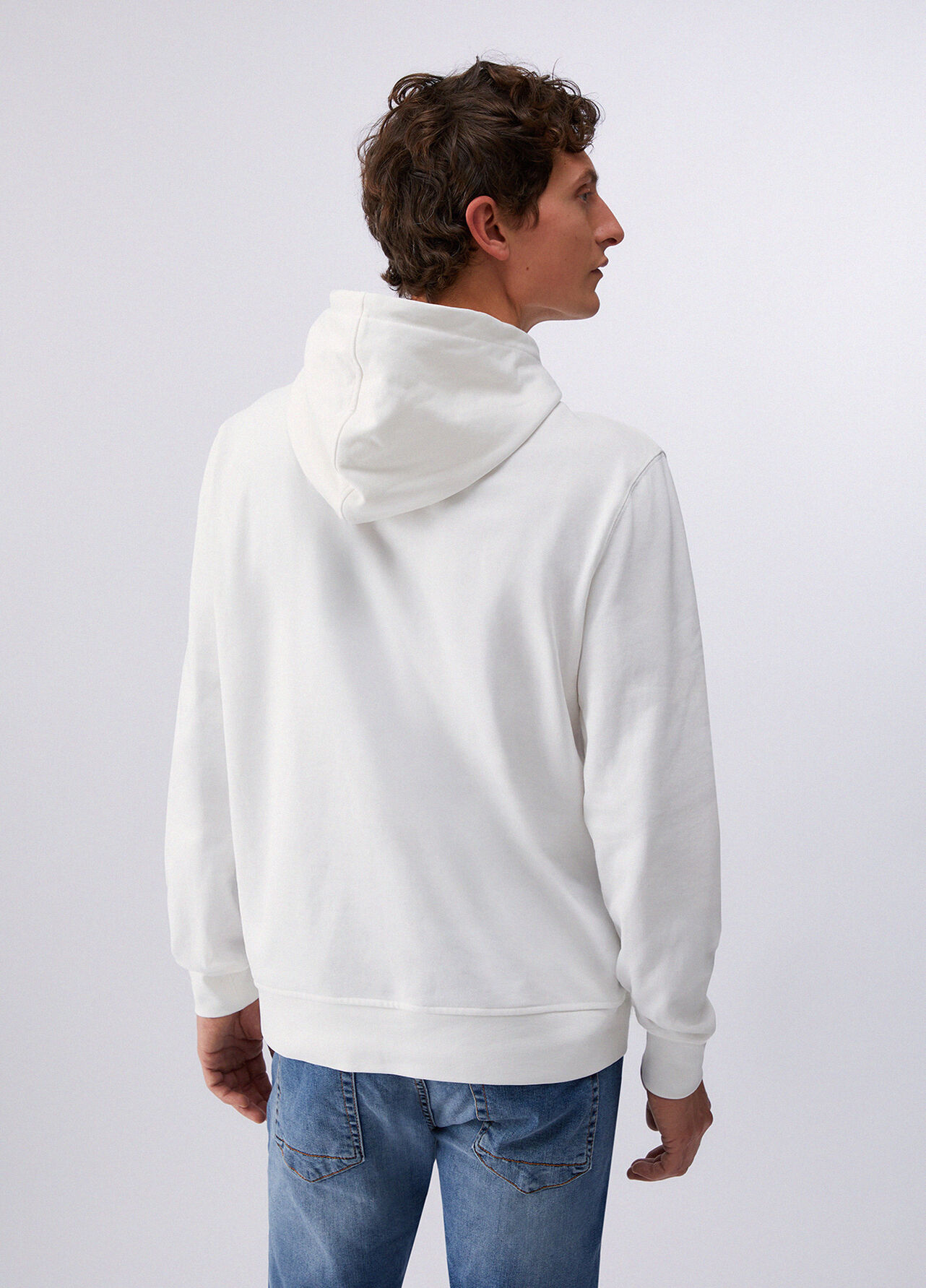 Felpa con cappuccio - WHITE