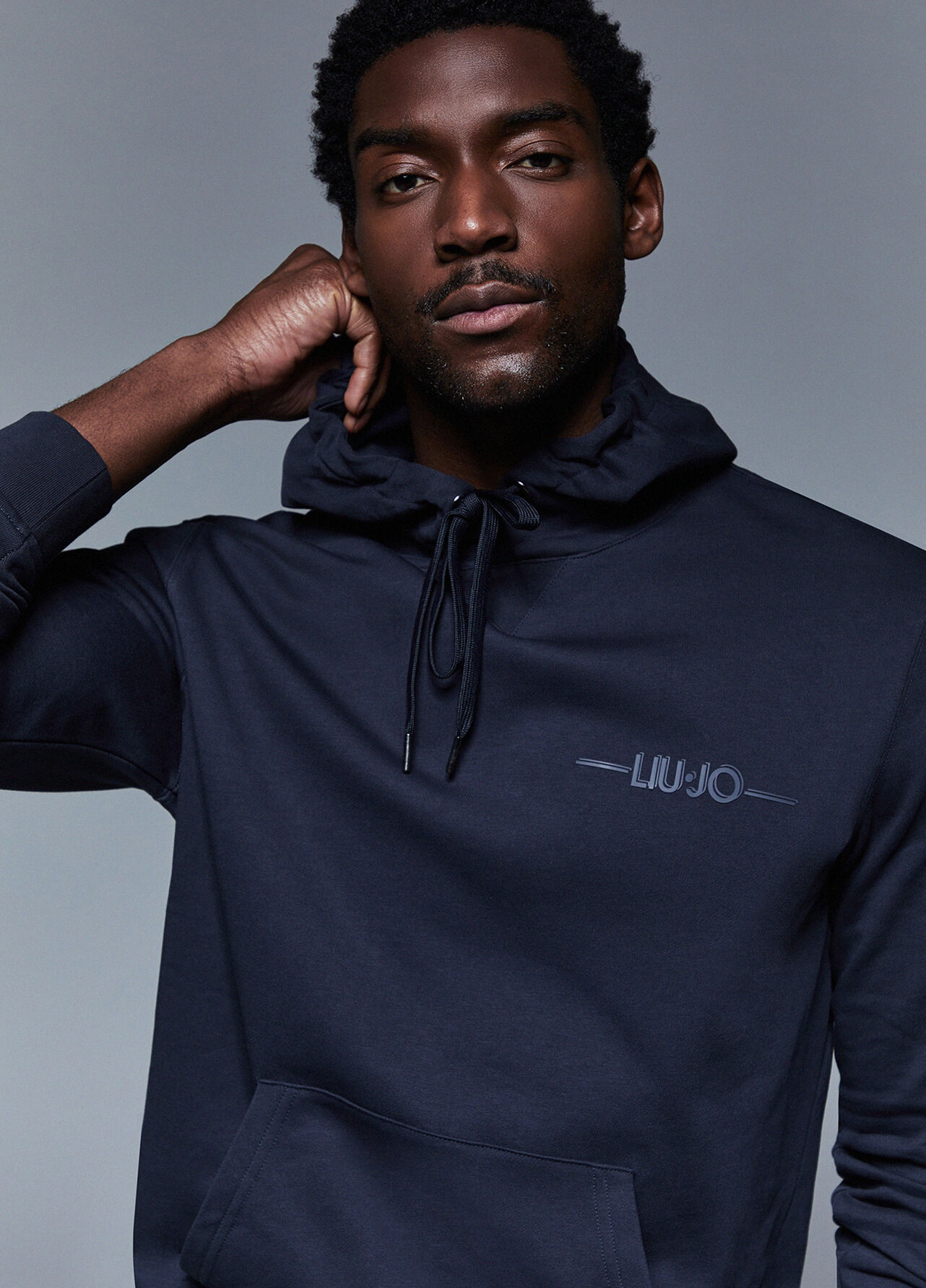 Felpa con cappuccio - DARK BLUE