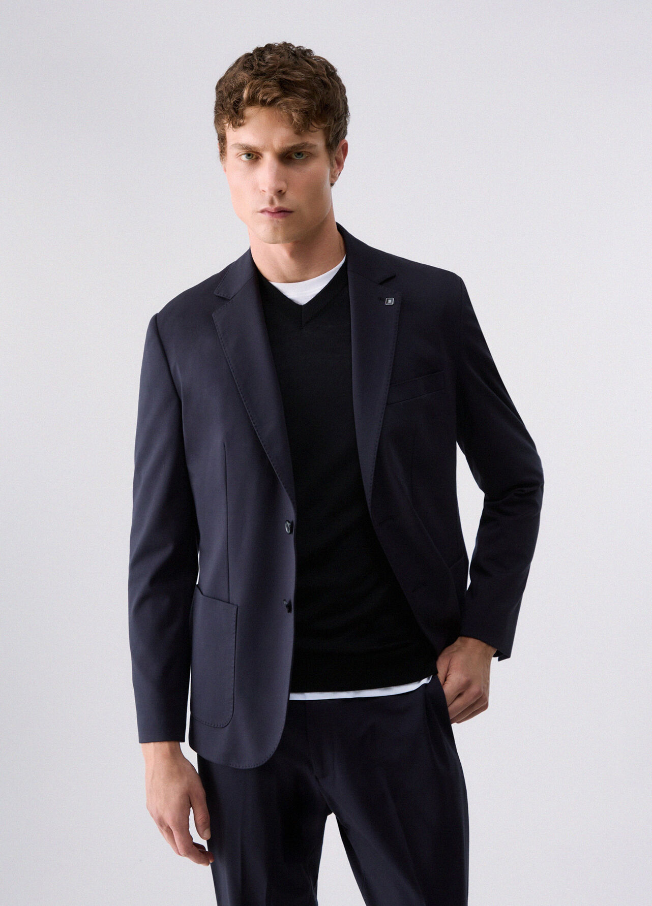 Blazer con tasche - DARK BLUE