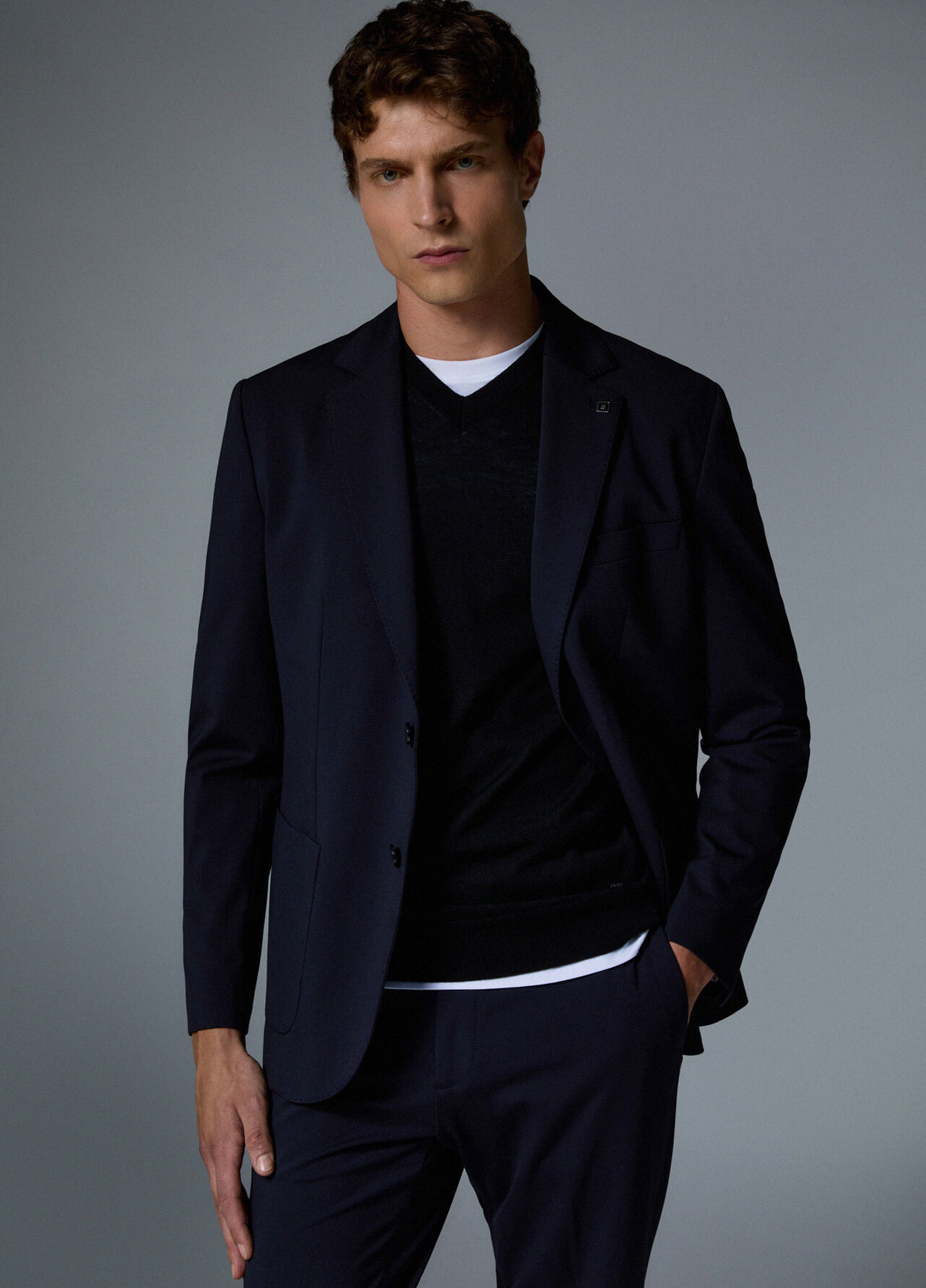 Blazer con tasche - DARK BLUE