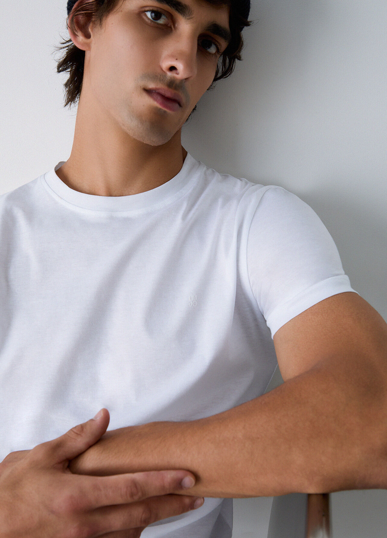 T-shirt co logo ricamato - WHITE