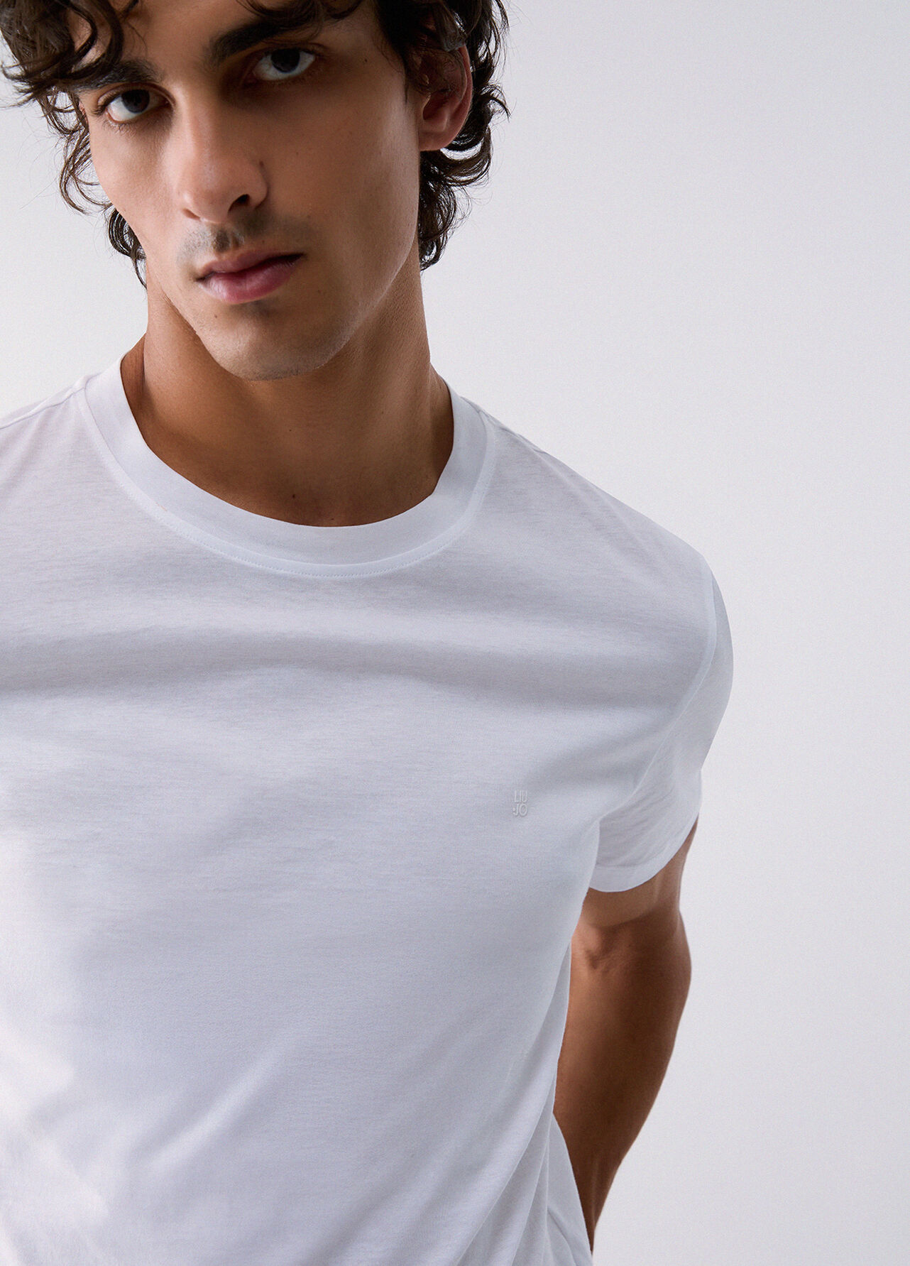 T-shirt co logo ricamato - WHITE