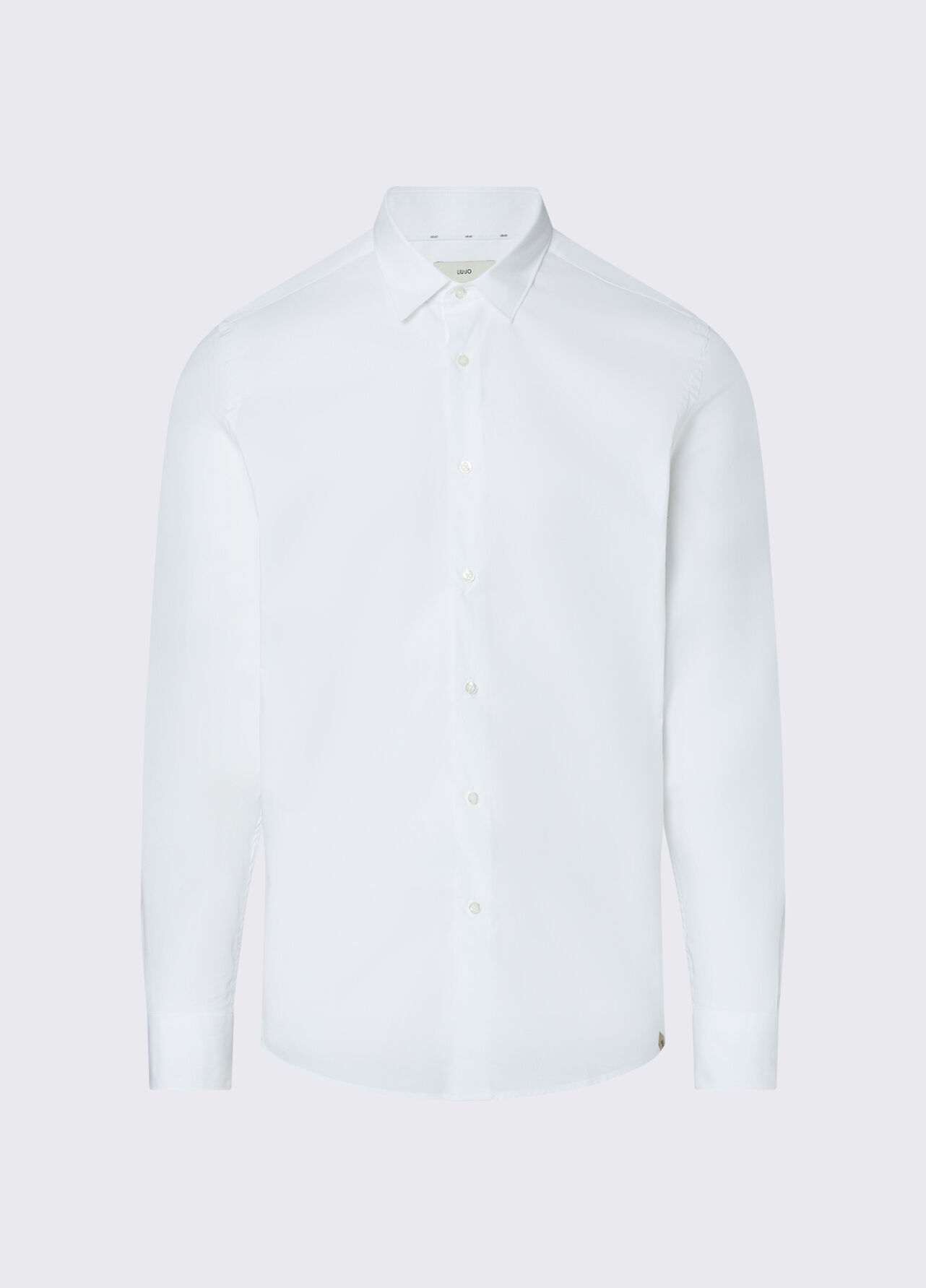 Camicia slim fit in popeline - WHITE