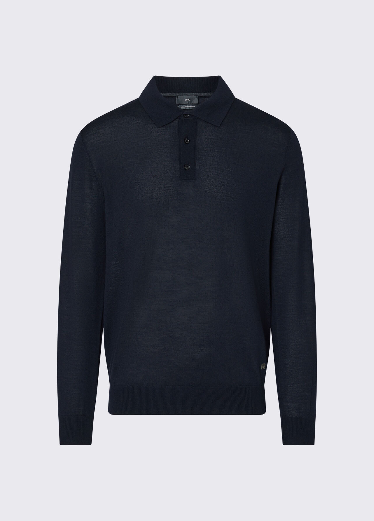 Polo in lana merino - DARK BLUE