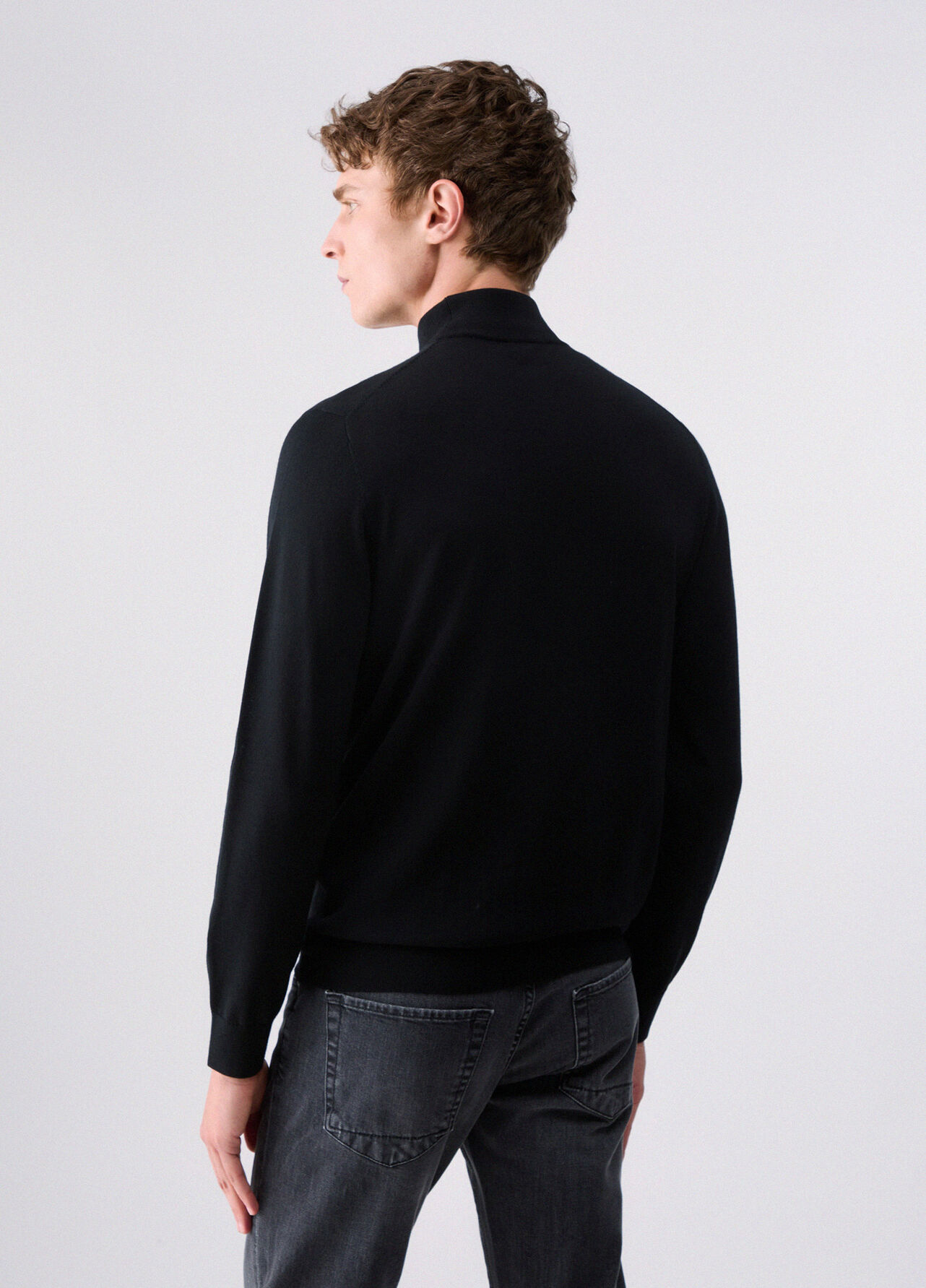 Lupetto in lana merino - BLACK