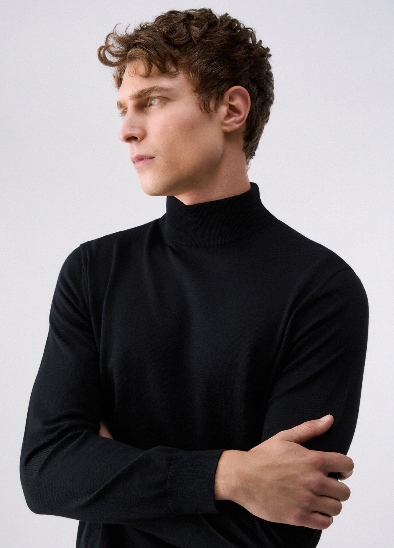 Lupetto in lana merino - BLACK