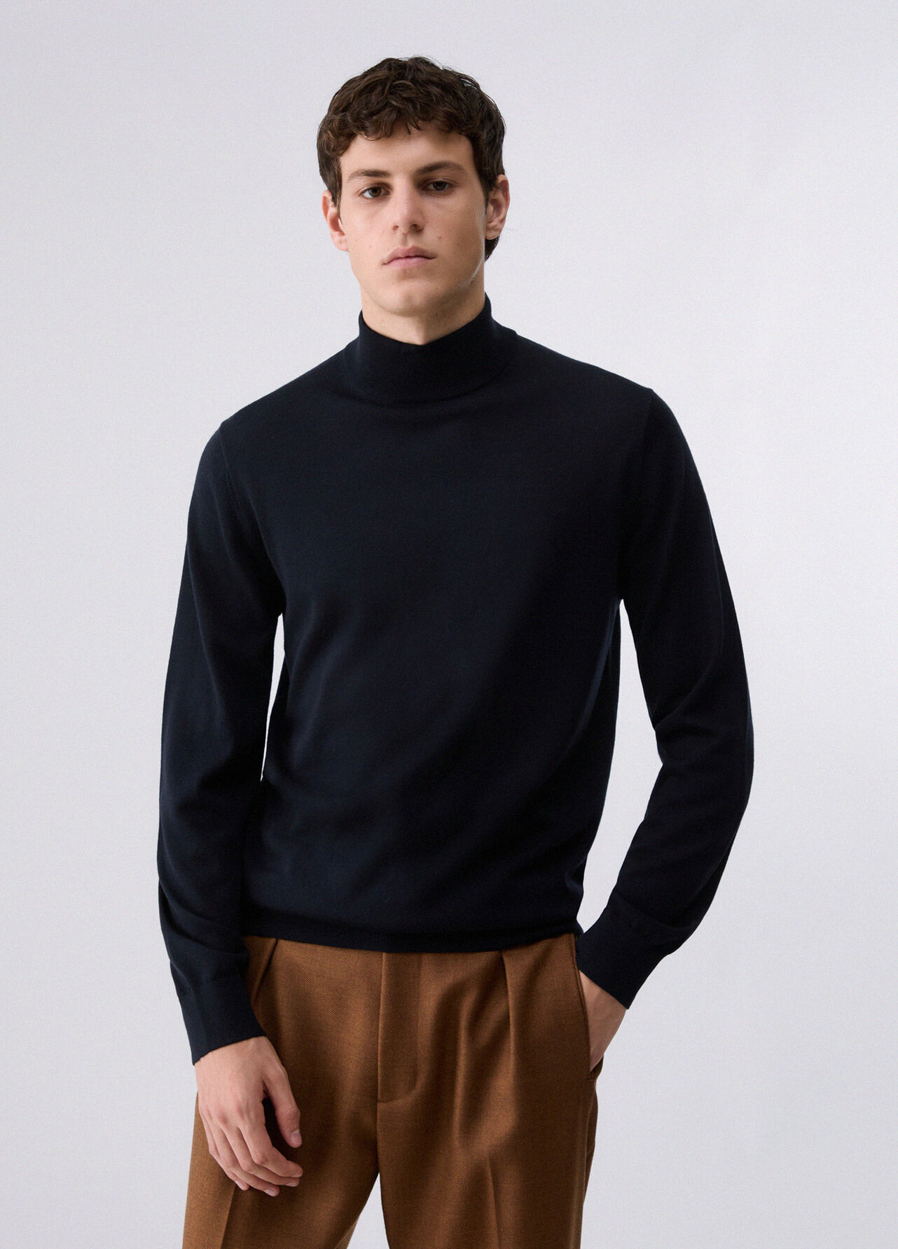 Lupetto in lana merino - DARK BLUE