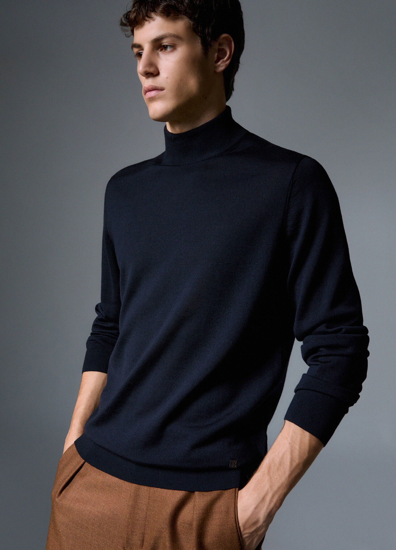 Lupetto in lana merino - DARK BLUE