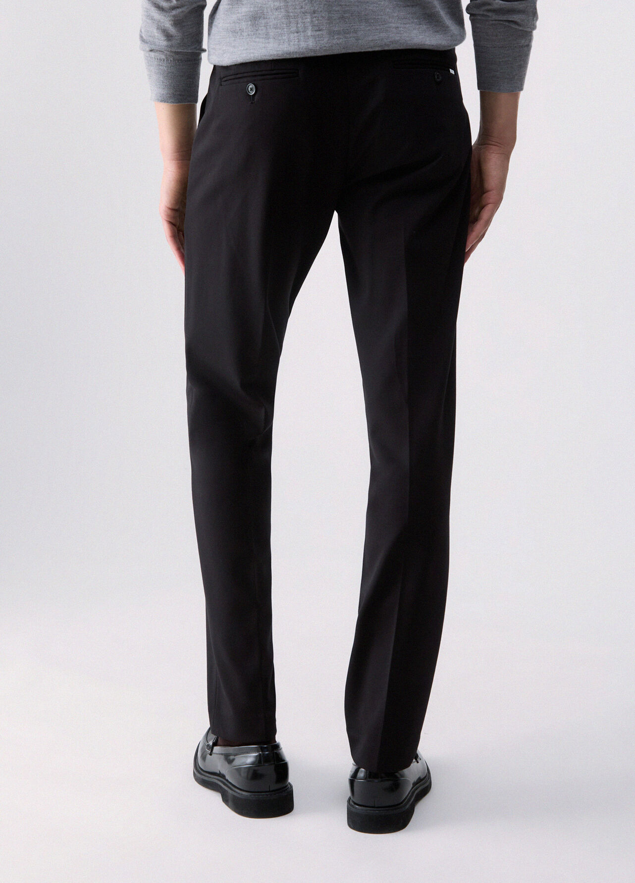 Pantaloni eleganti in jersey - BLACK