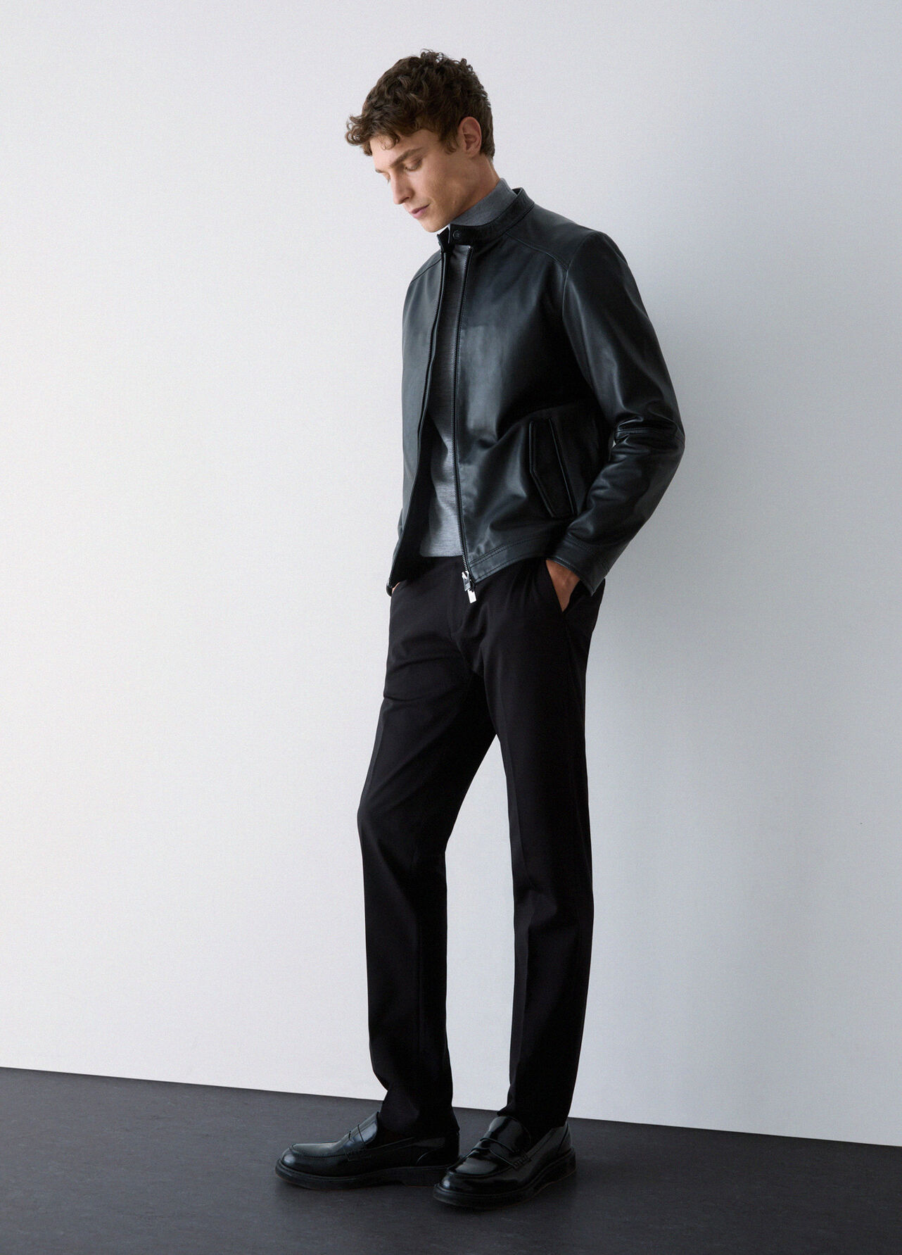 Pantaloni eleganti in jersey - BLACK