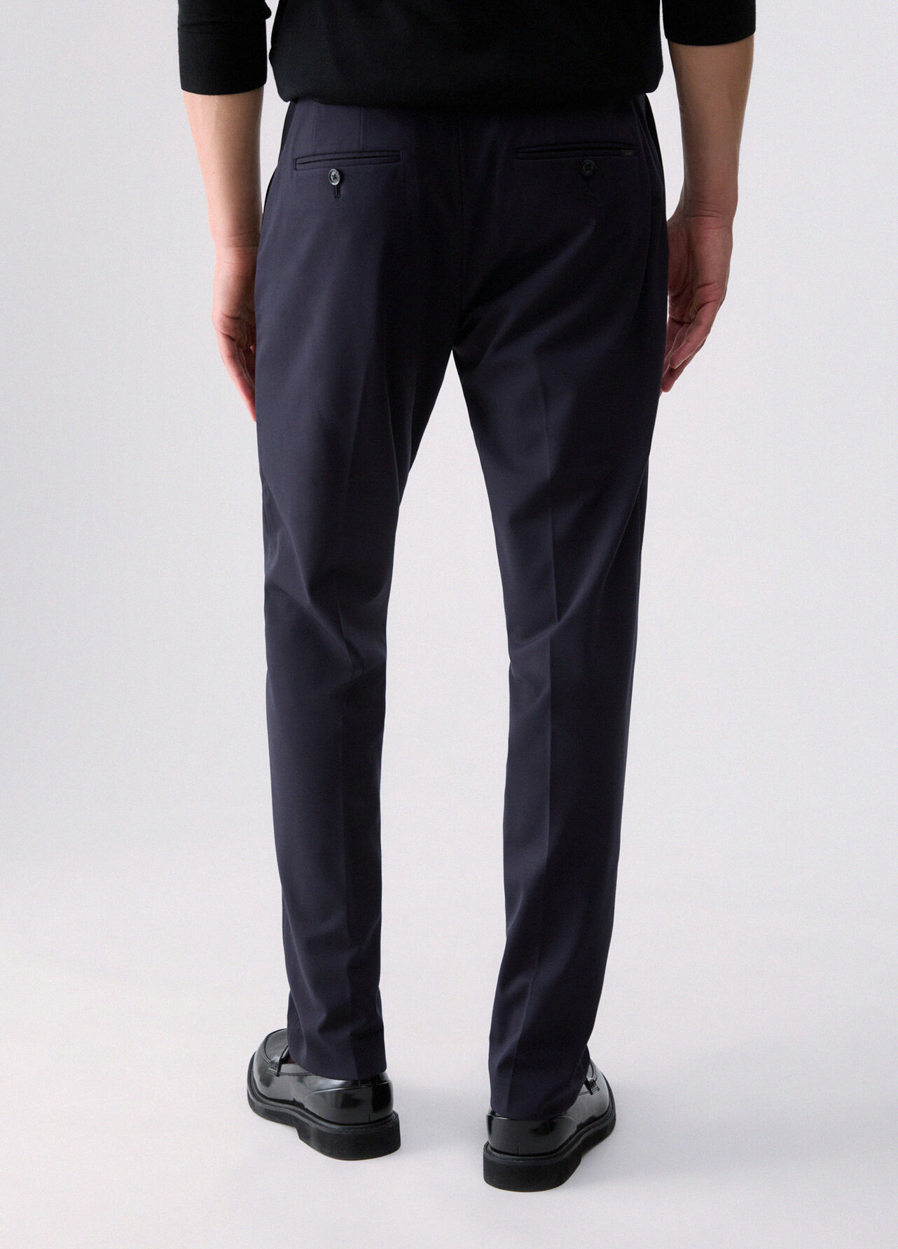 Pantaloni eleganti in jersey - DARK BLUE