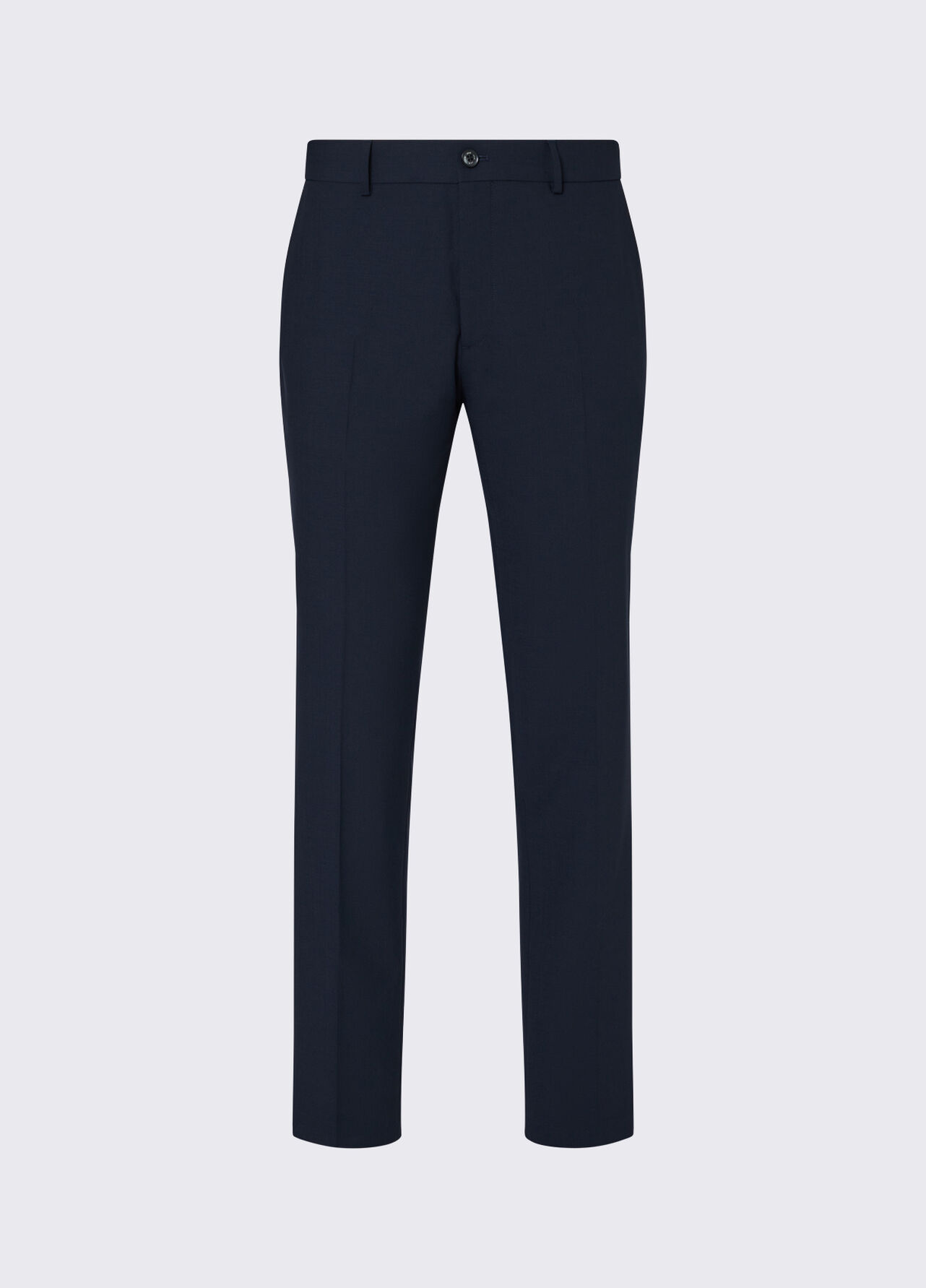 Pantaloni tapered fit in misto lana - DARK BLUE