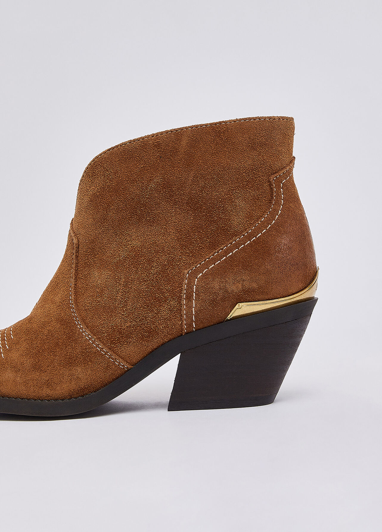 Stivaletti texani in suede - TAN