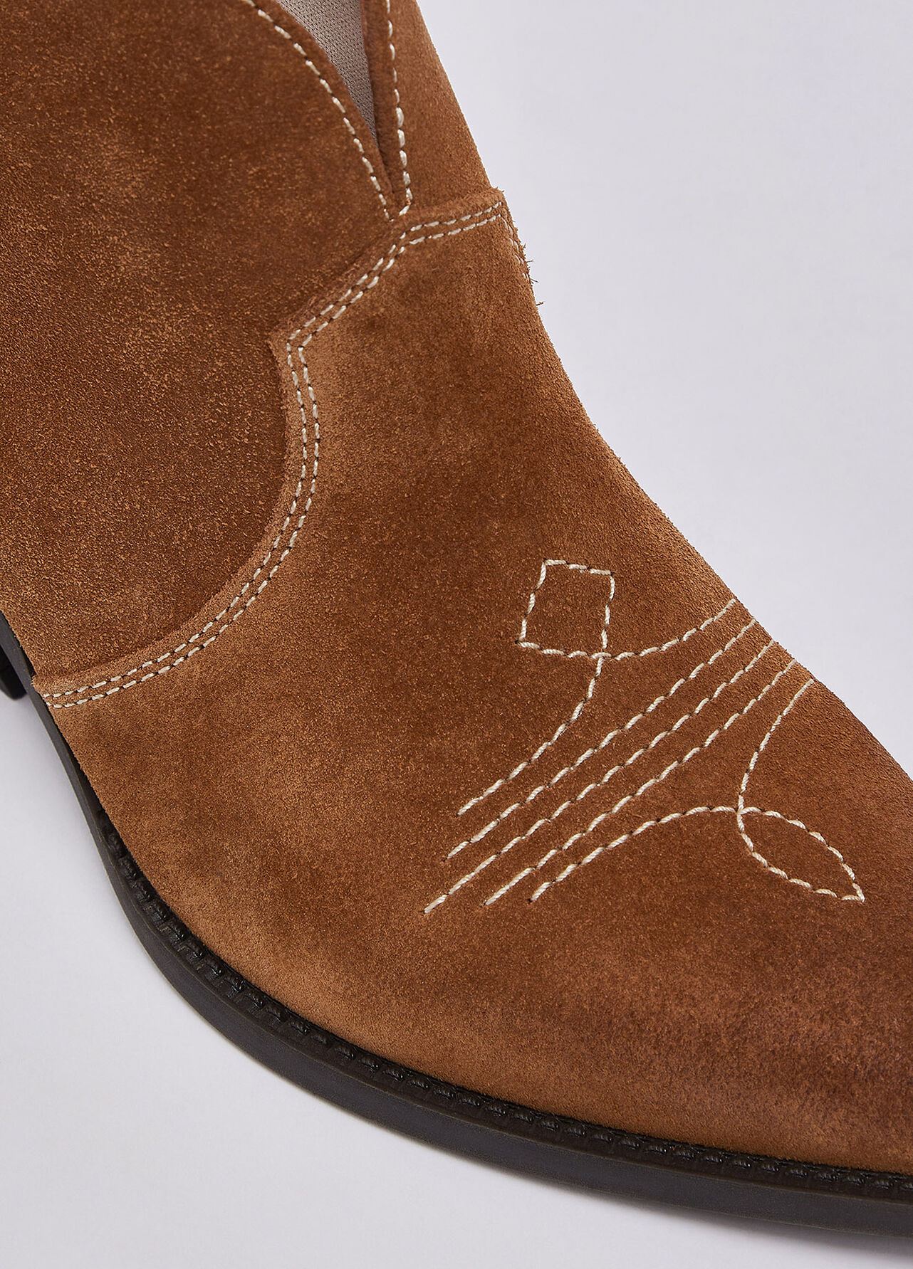 Stivaletti texani in suede - TAN