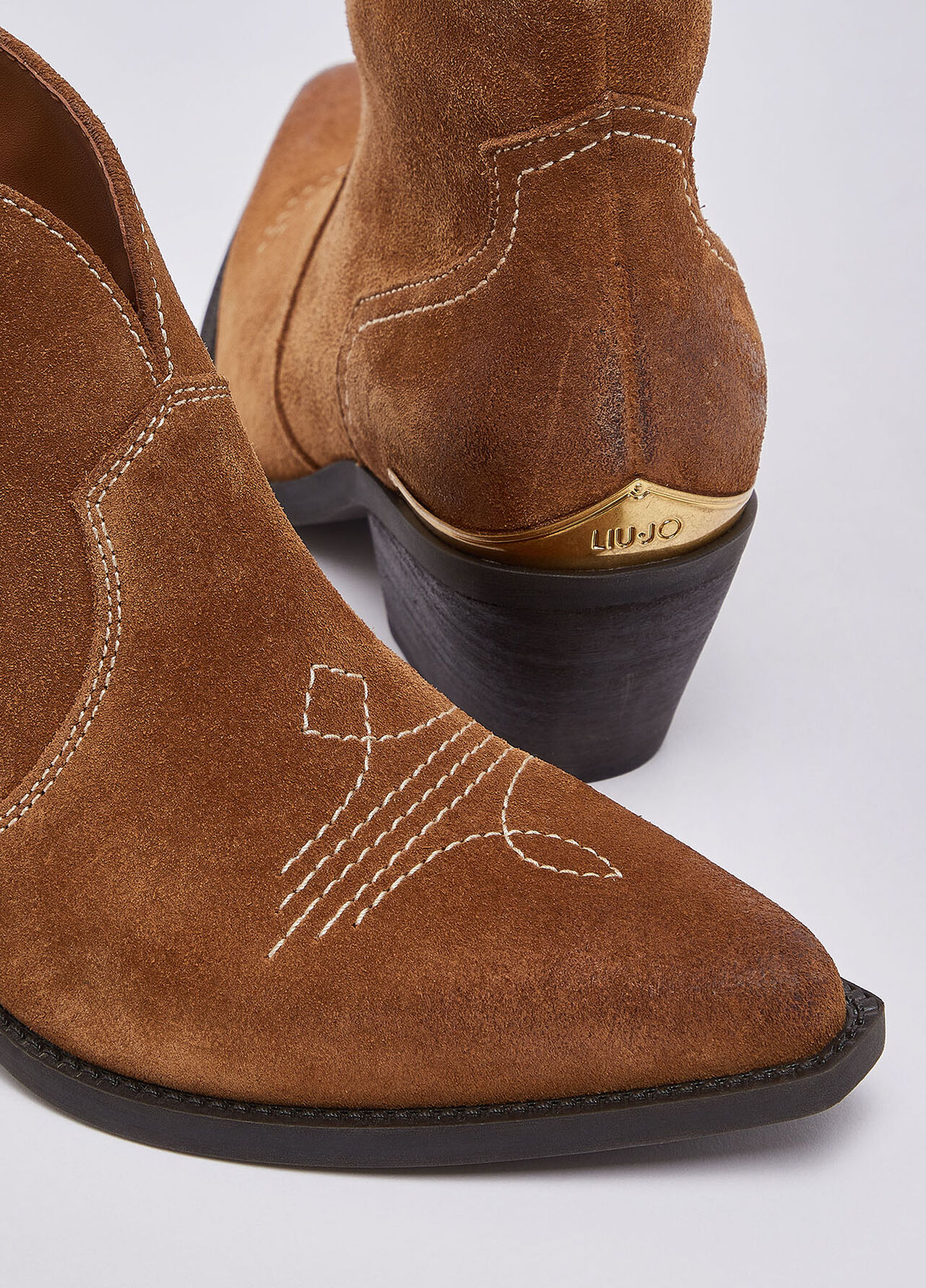 Stivaletti texani in suede - TAN