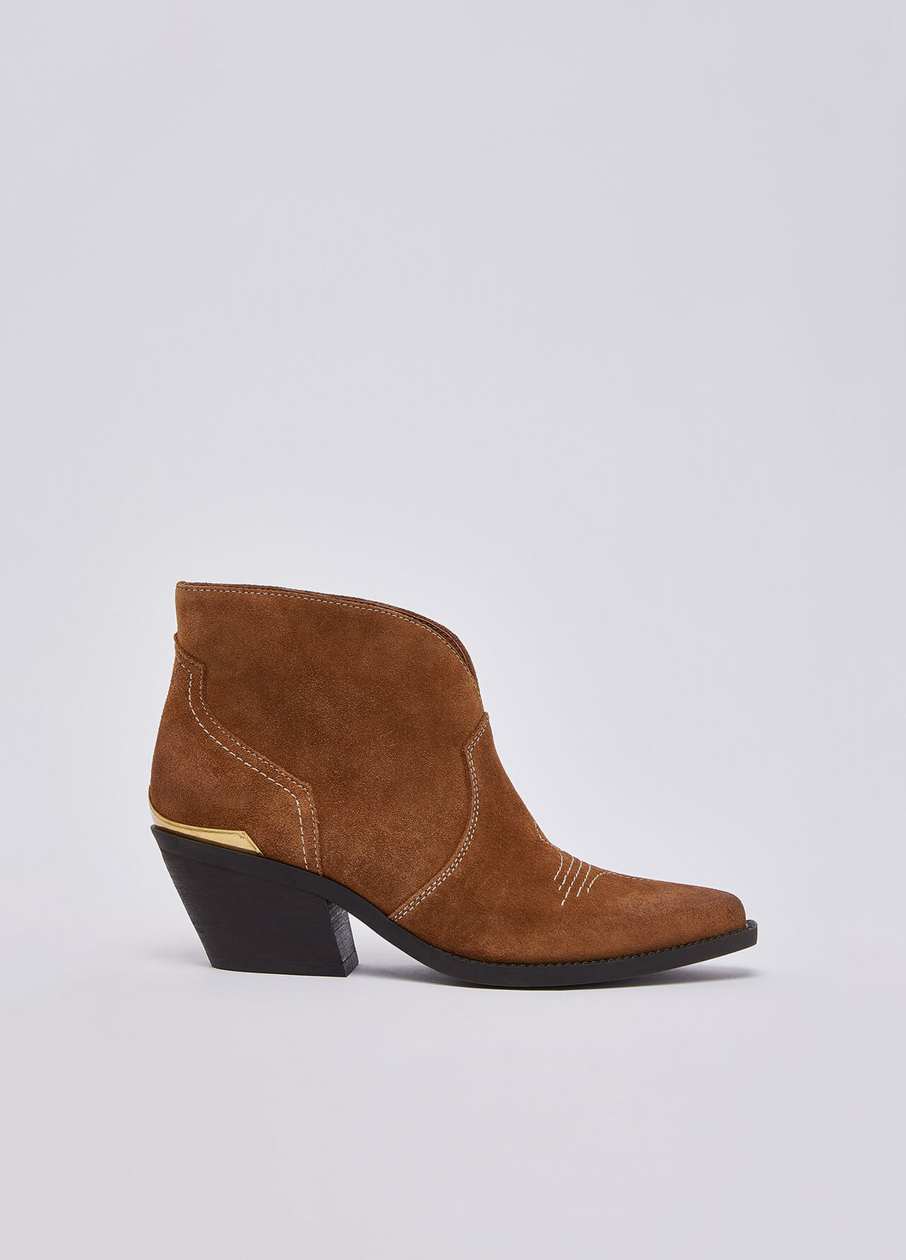 Stivaletti texani in suede - TAN