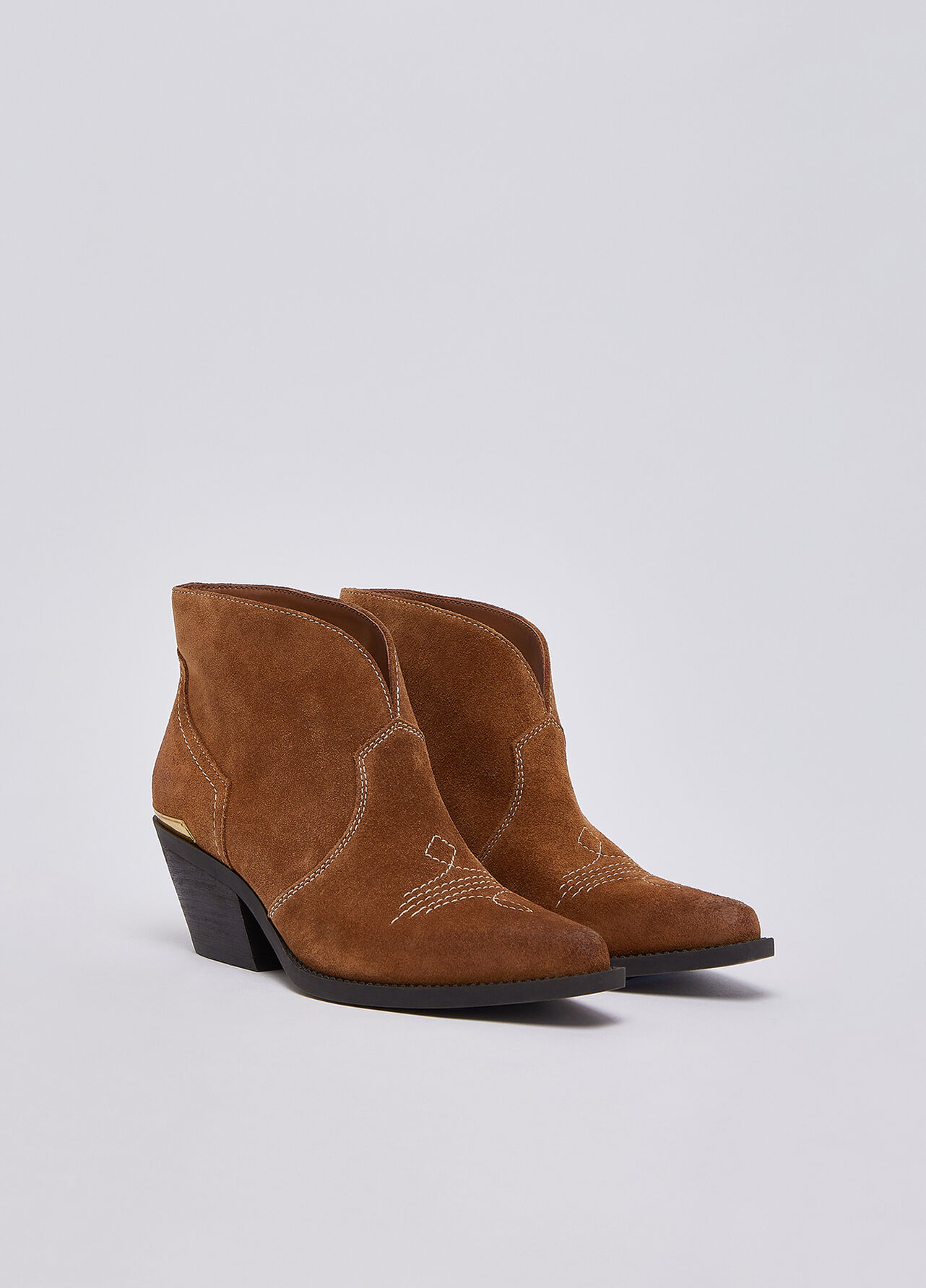 Stivaletti texani in suede - TAN