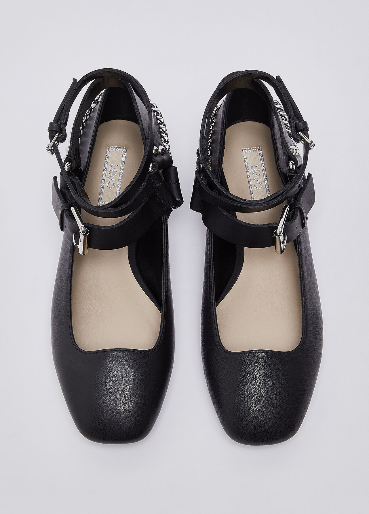 Ballerine in pelle - BLACK