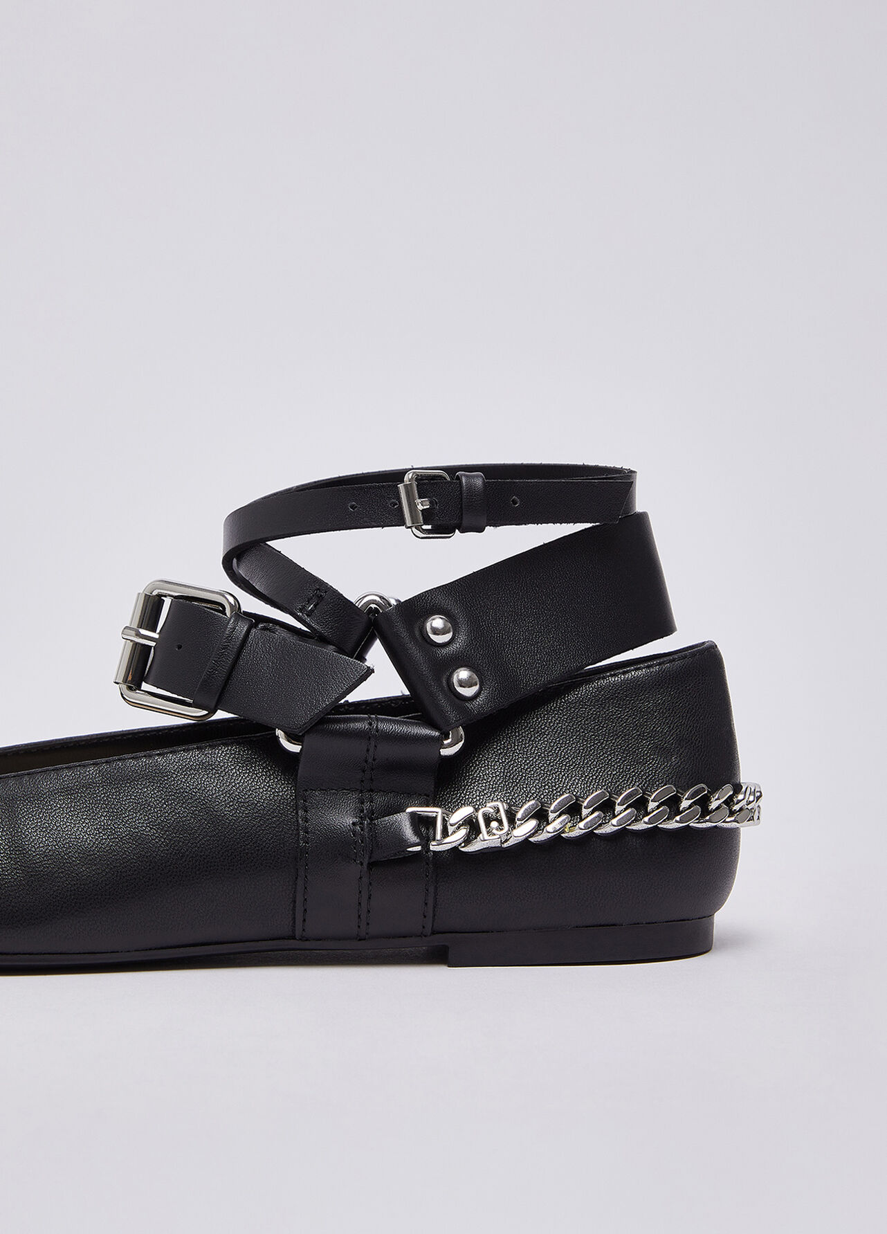 Ballerine in pelle - BLACK