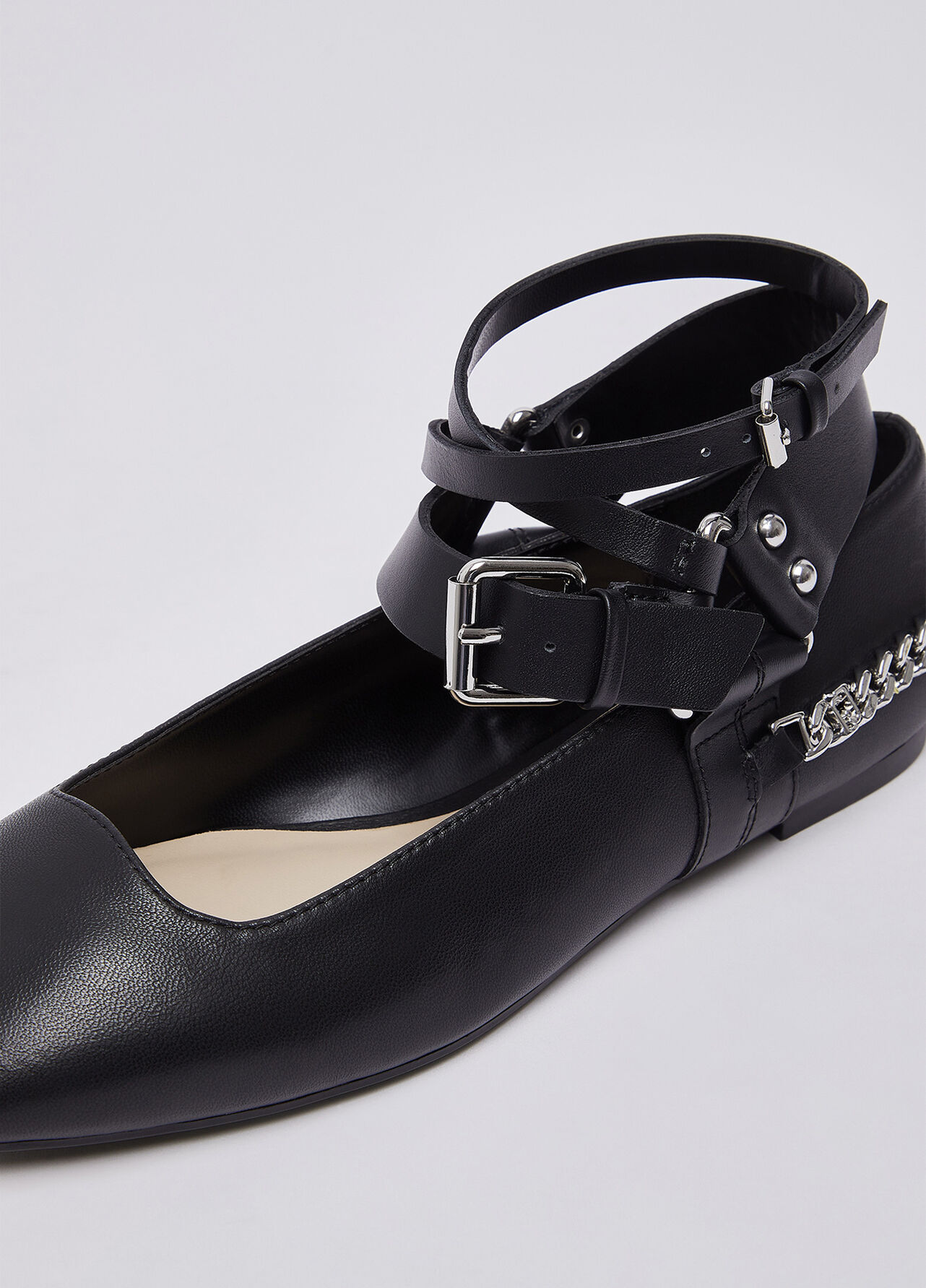 Ballerine in pelle - BLACK