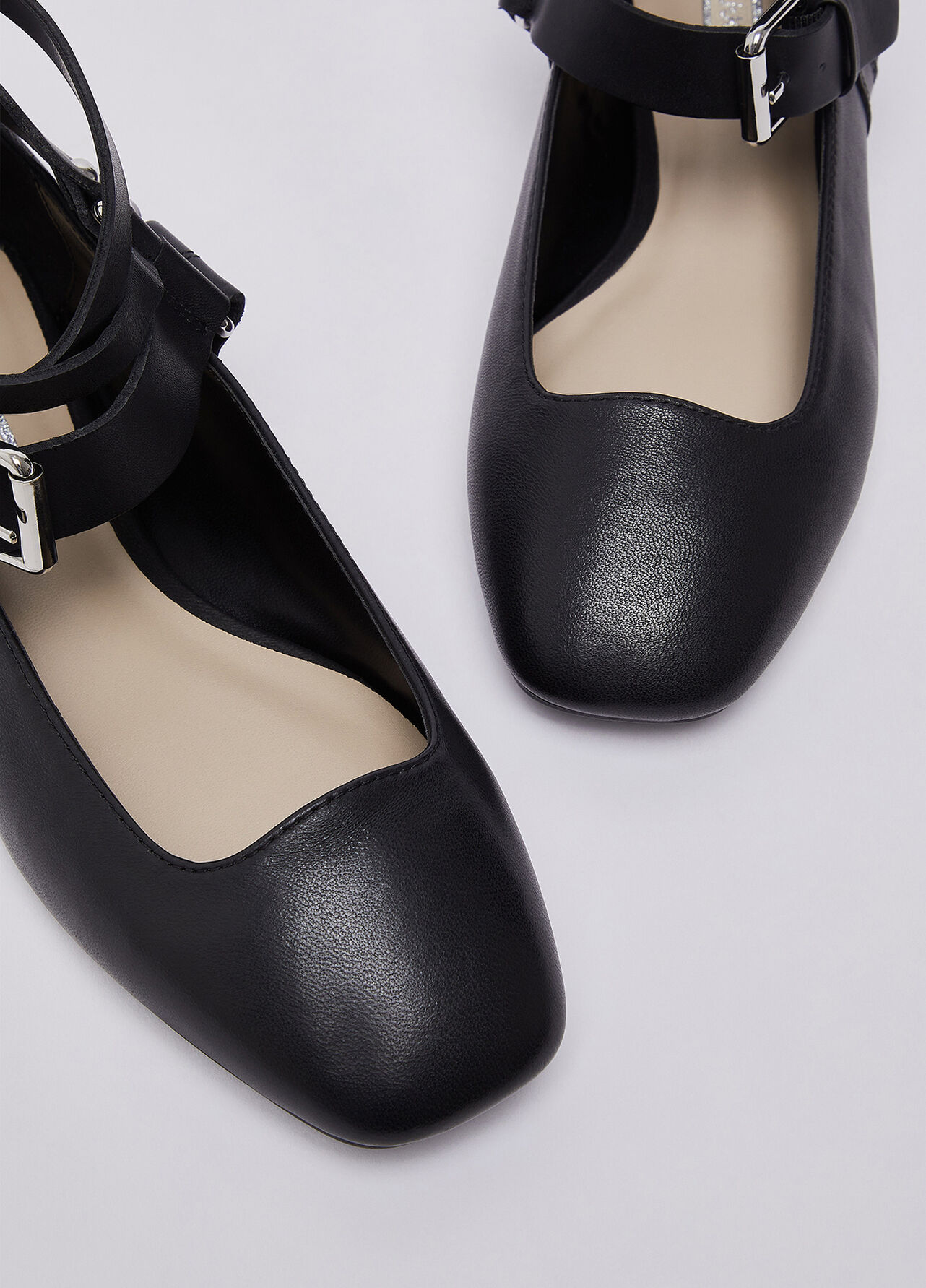 Ballerine in pelle - BLACK