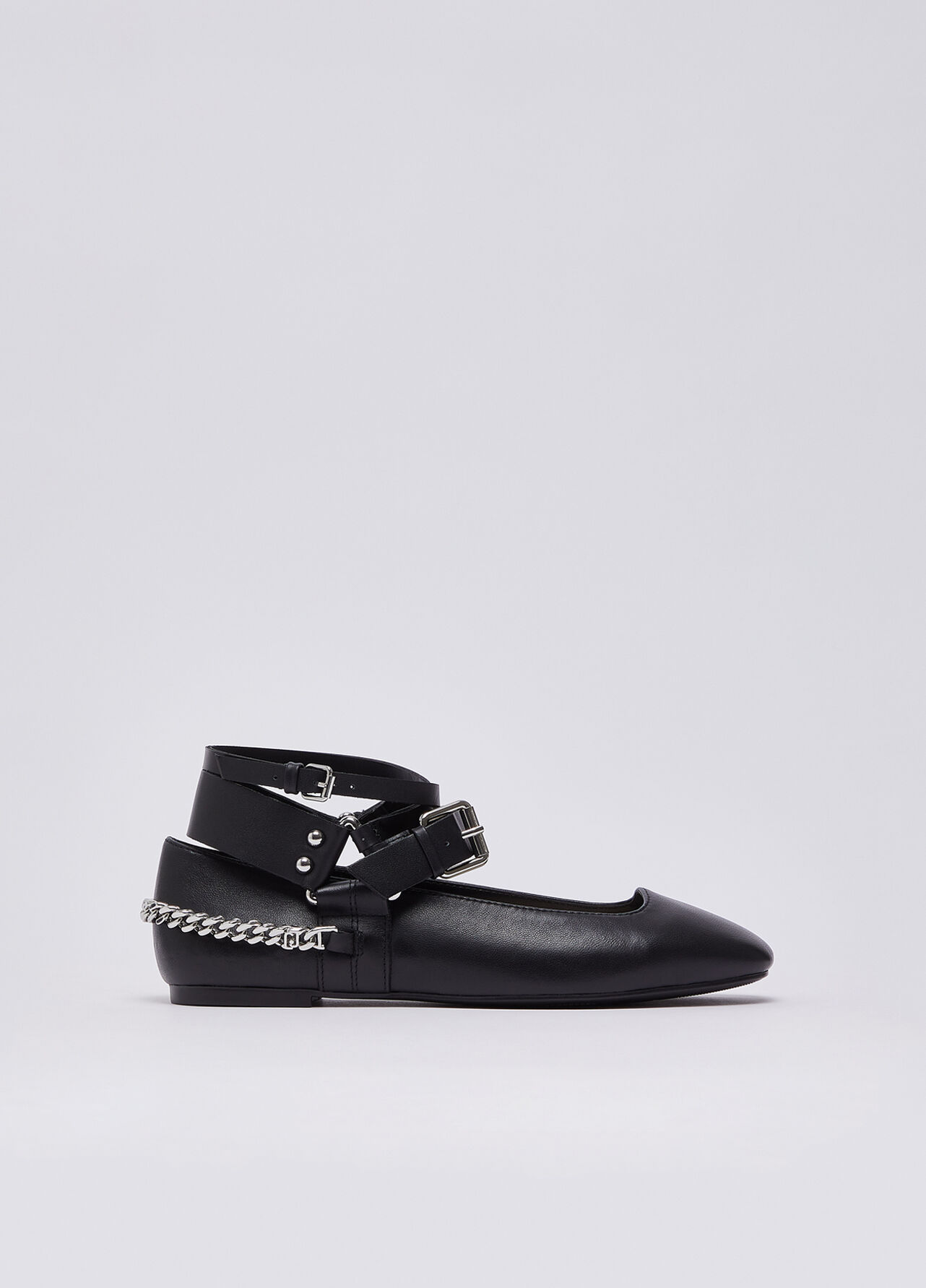 Ballerine in pelle - BLACK