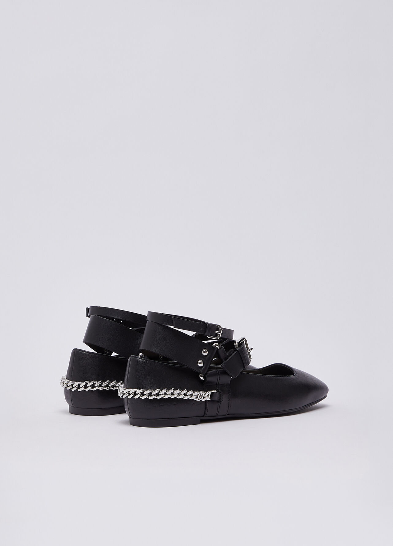 Ballerine in pelle - BLACK