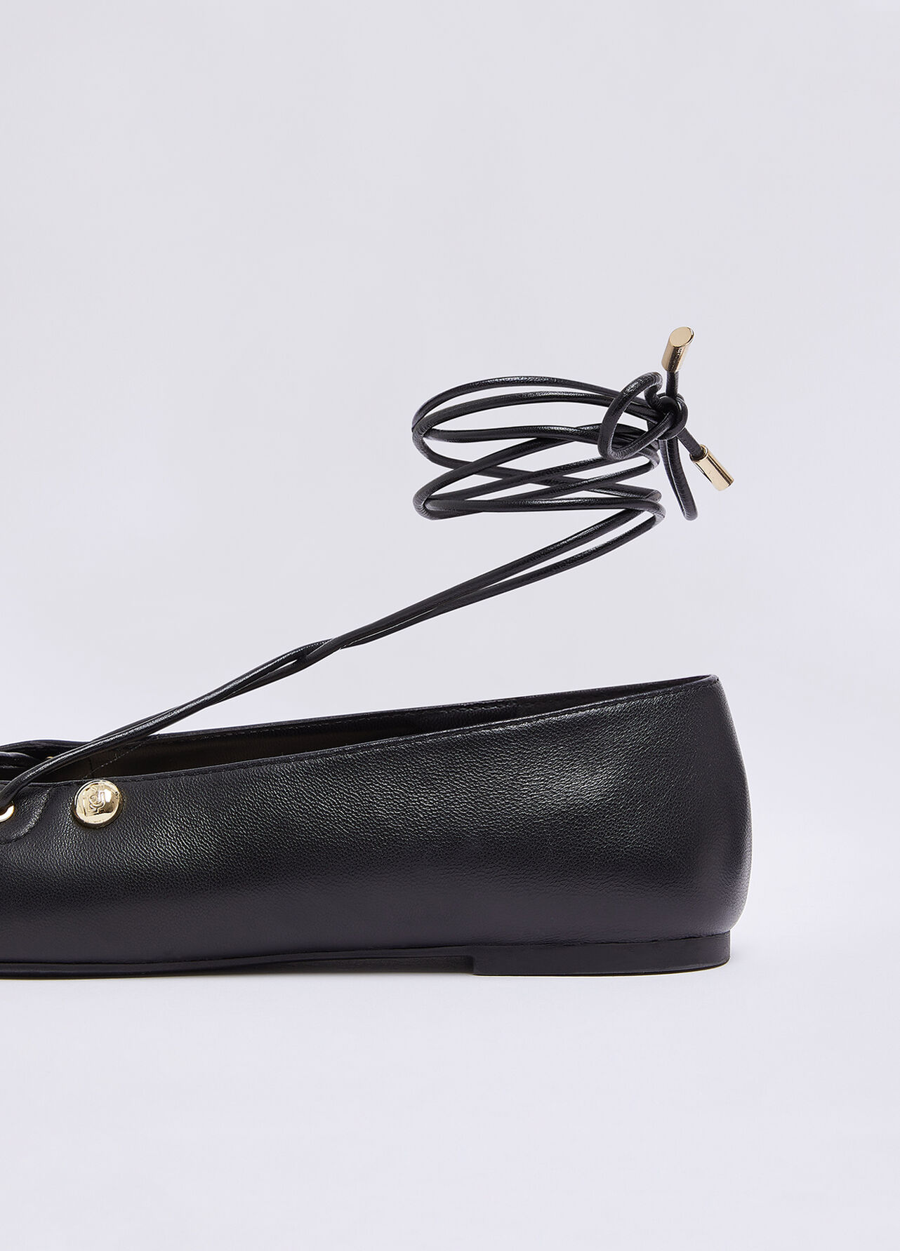 Ballerine lace-up - BLACK