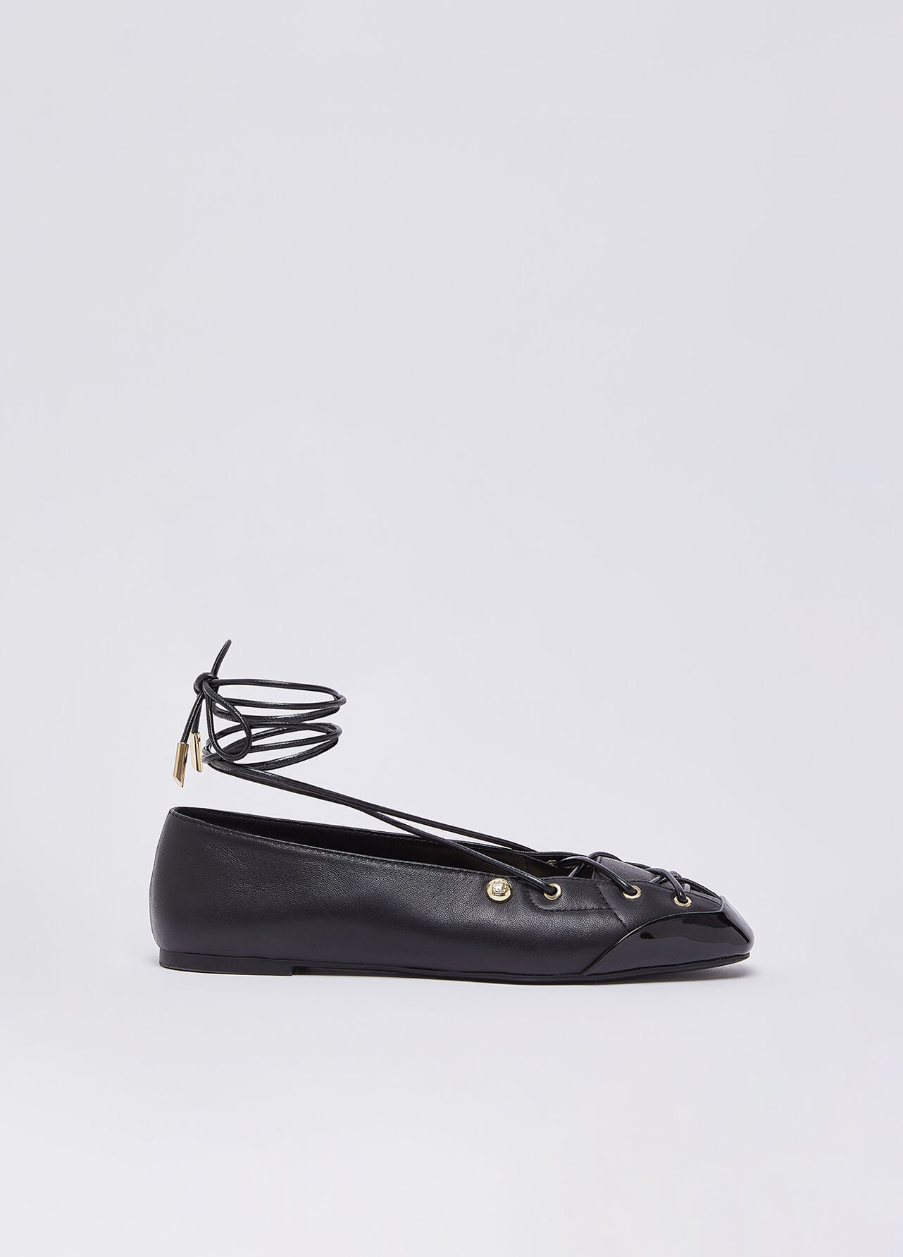 Ballerine lace-up - BLACK