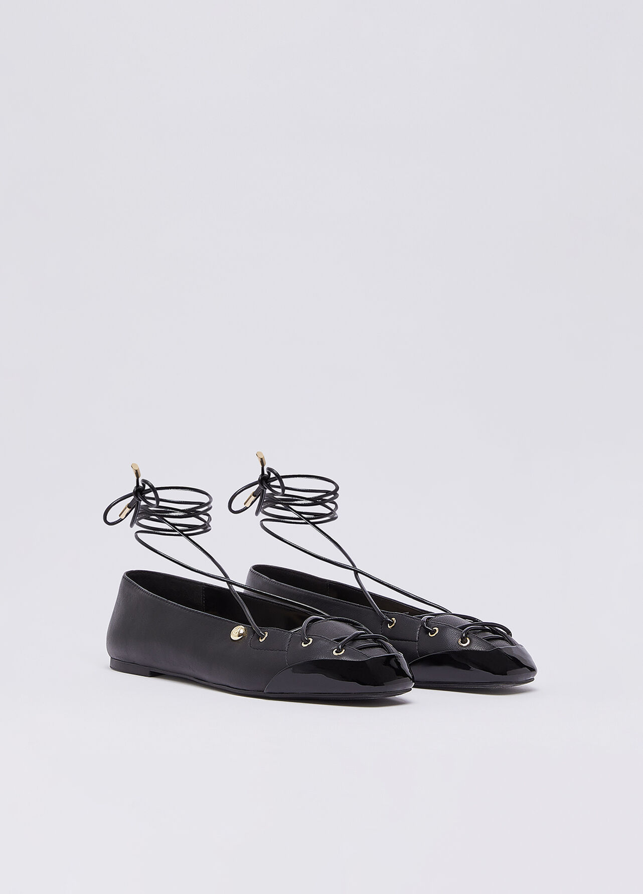 Ballerine lace-up - BLACK