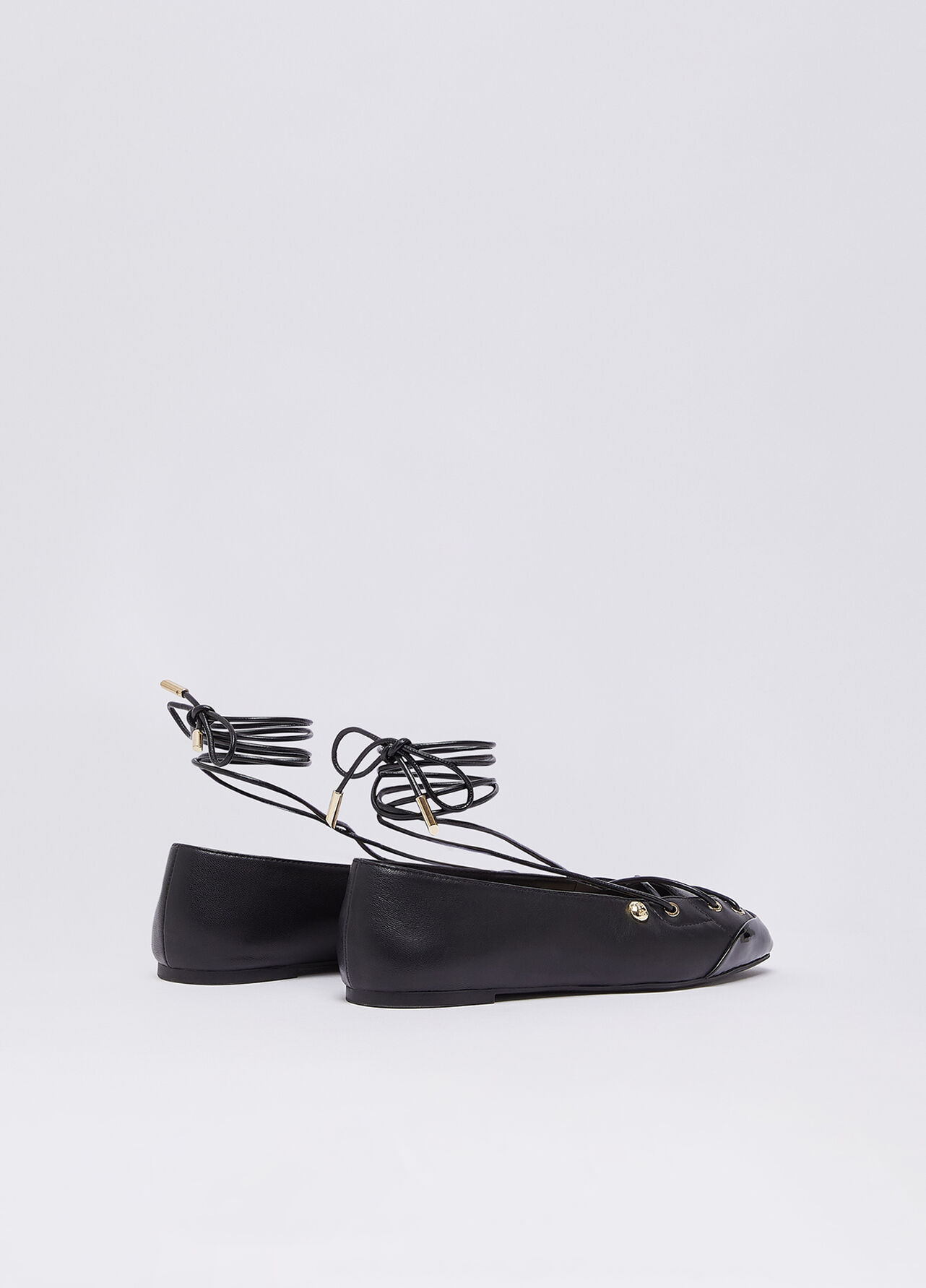 Ballerine lace-up - BLACK