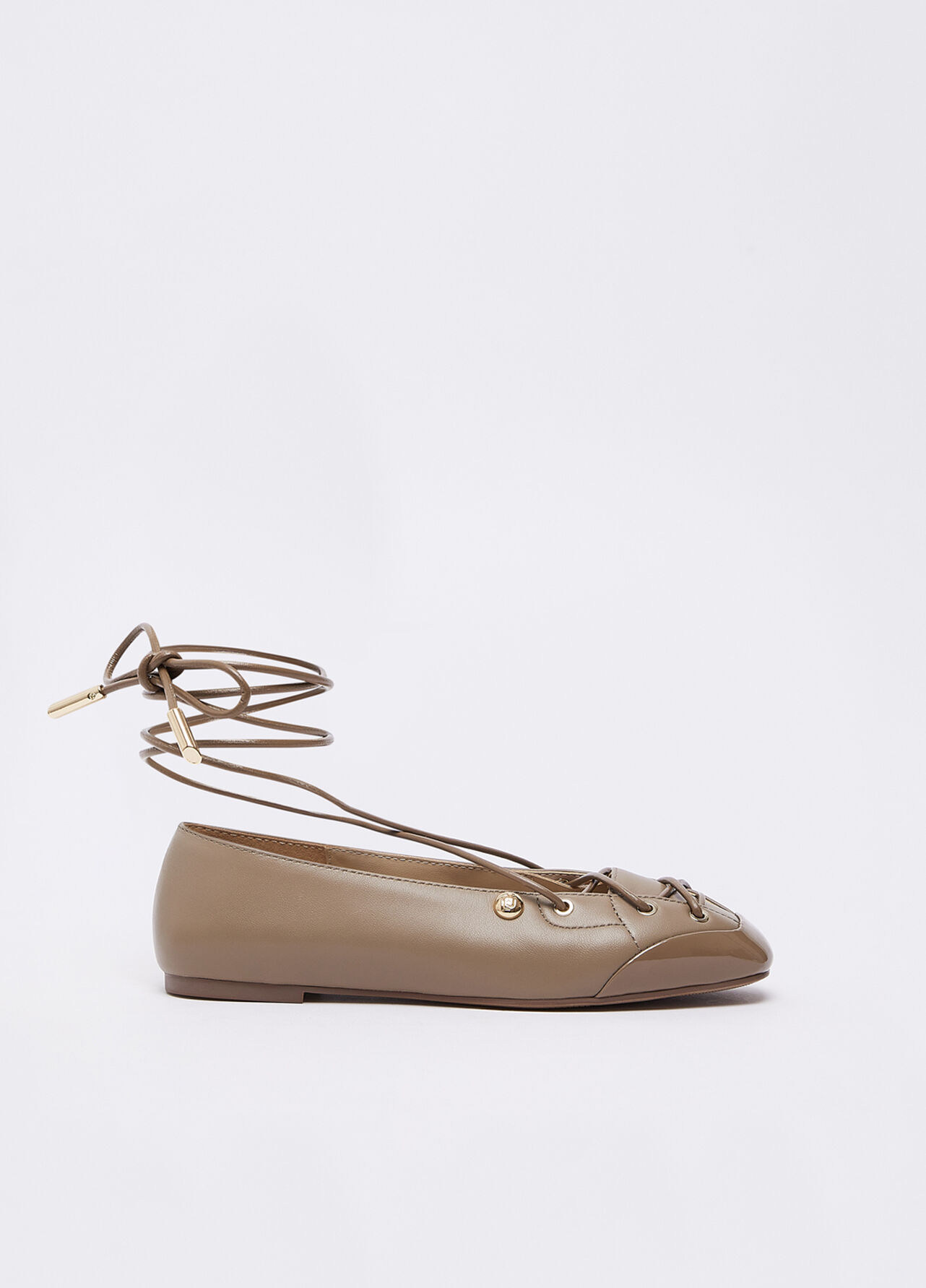 Ballerine lace-up - HAVANA BROWN