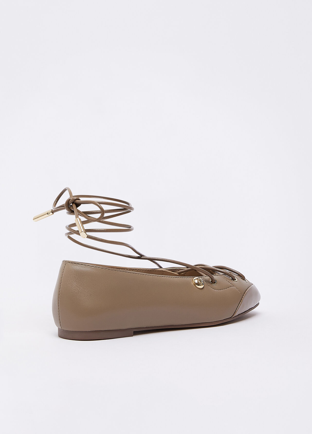 Ballerine lace-up - HAVANA BROWN