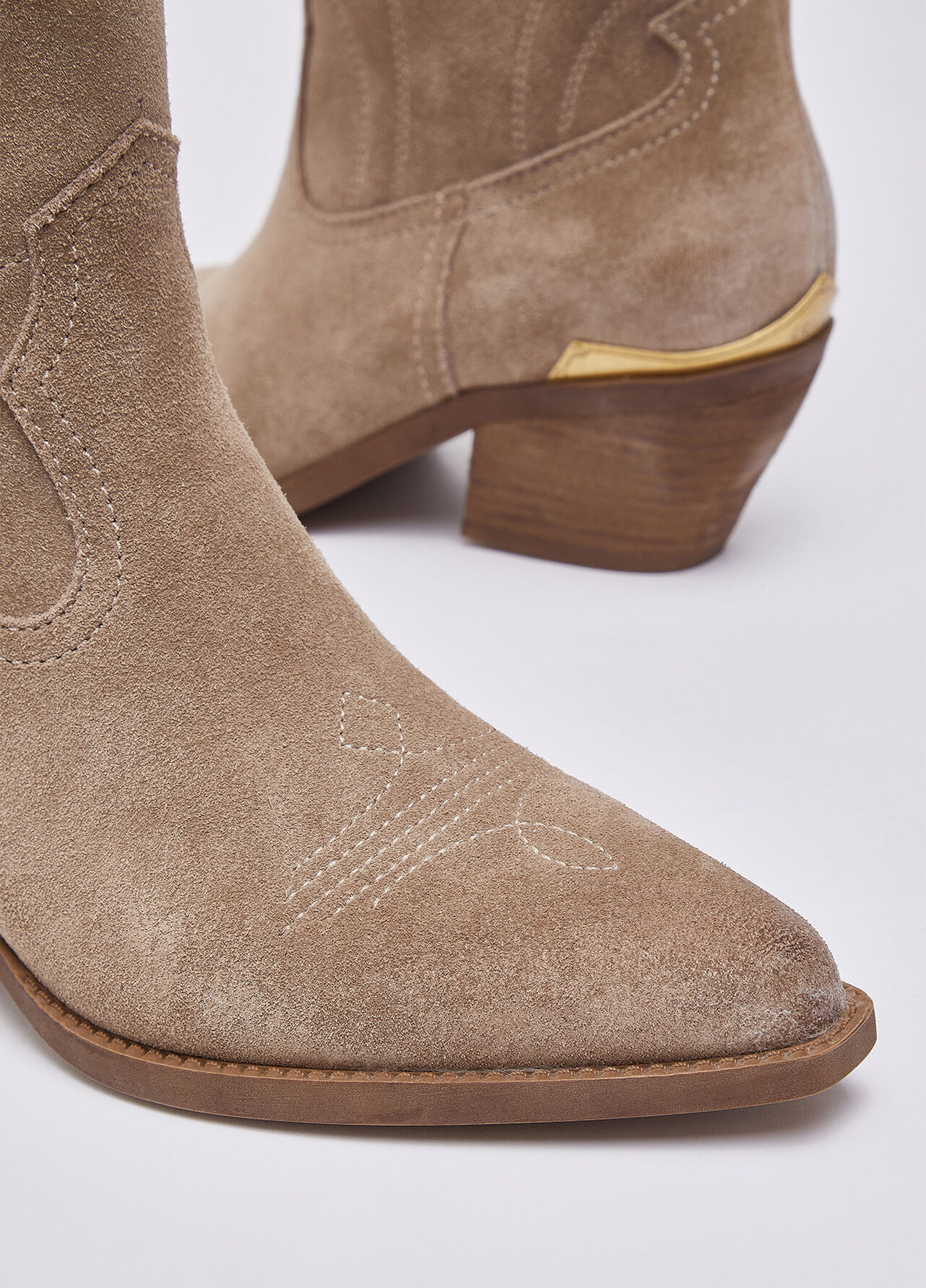 Stivali texani in suede - HAVANA BROWN