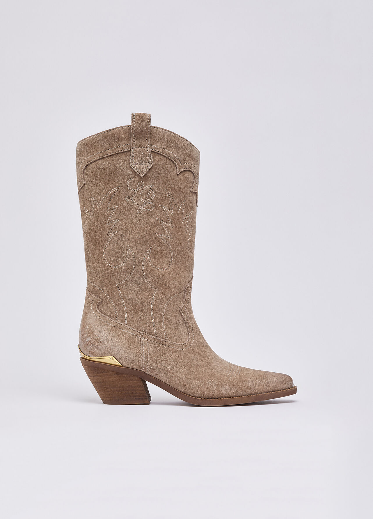 Stivali texani in suede - HAVANA BROWN