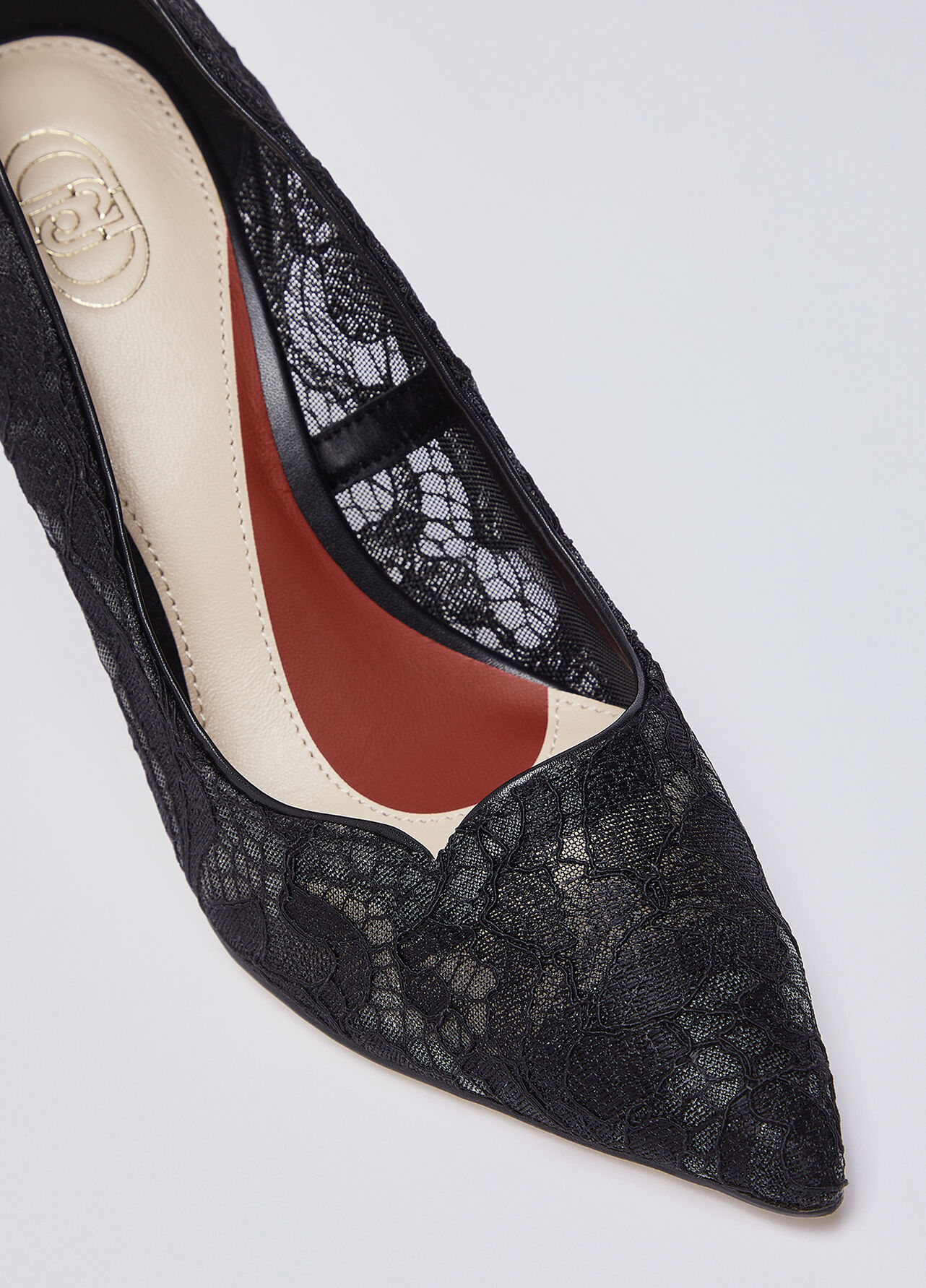 Décolleté in pizzo - BLACK