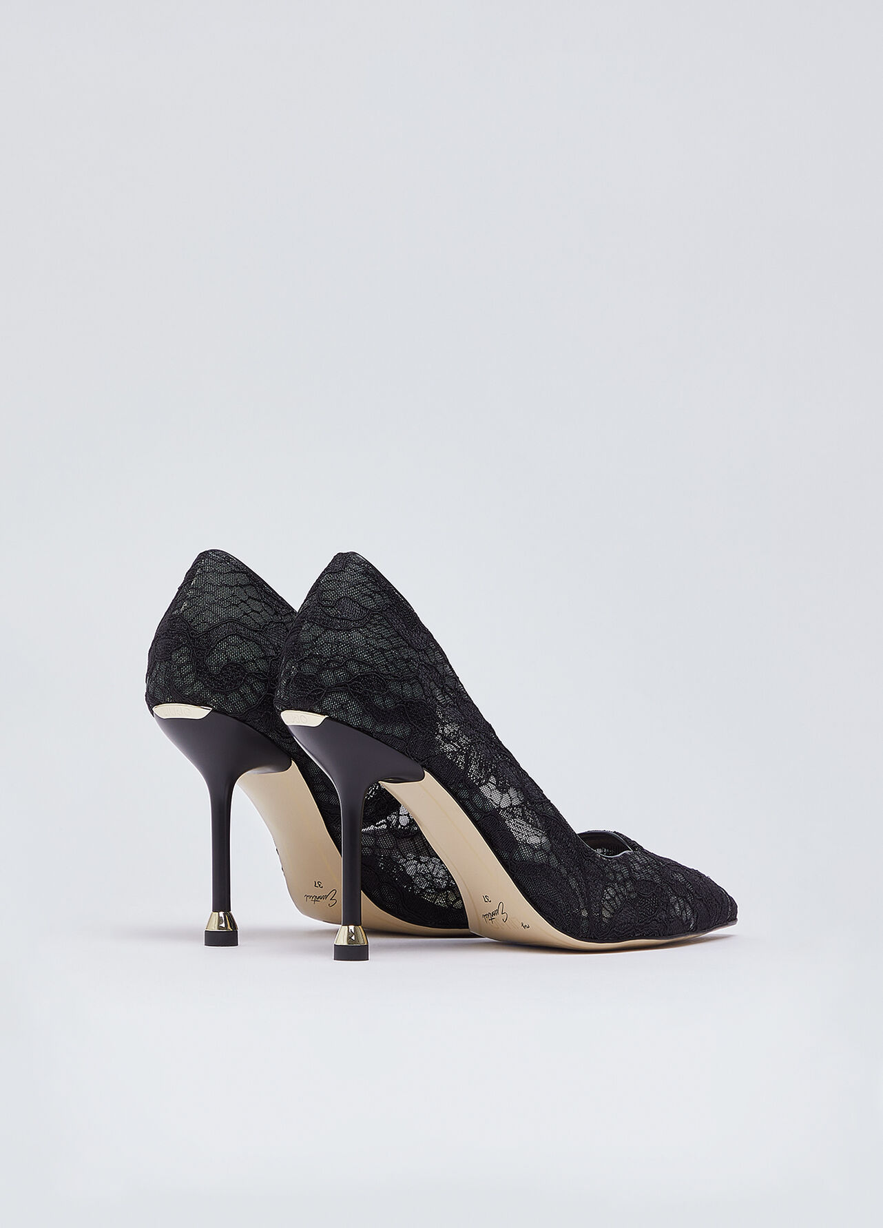 Décolleté in pizzo - BLACK