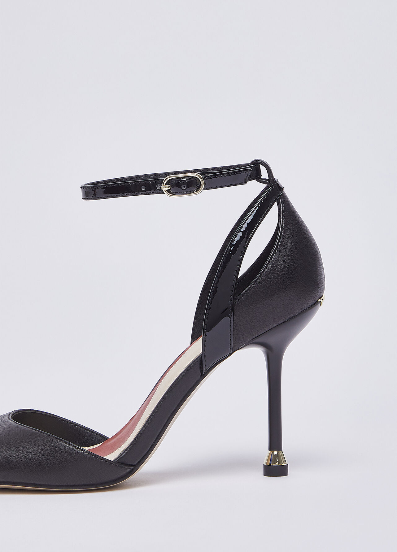 Sandali in nappa con tacco - BLACK