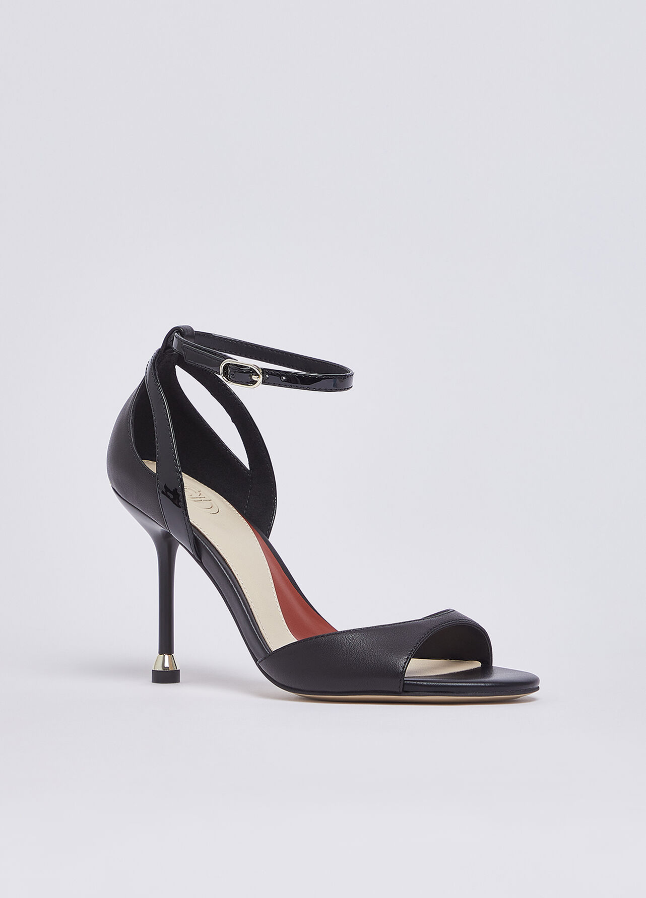 Sandali in nappa con tacco - BLACK