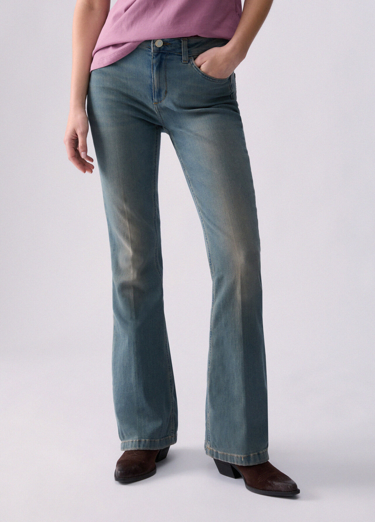 Jeans bootcut - BLUE DENIM