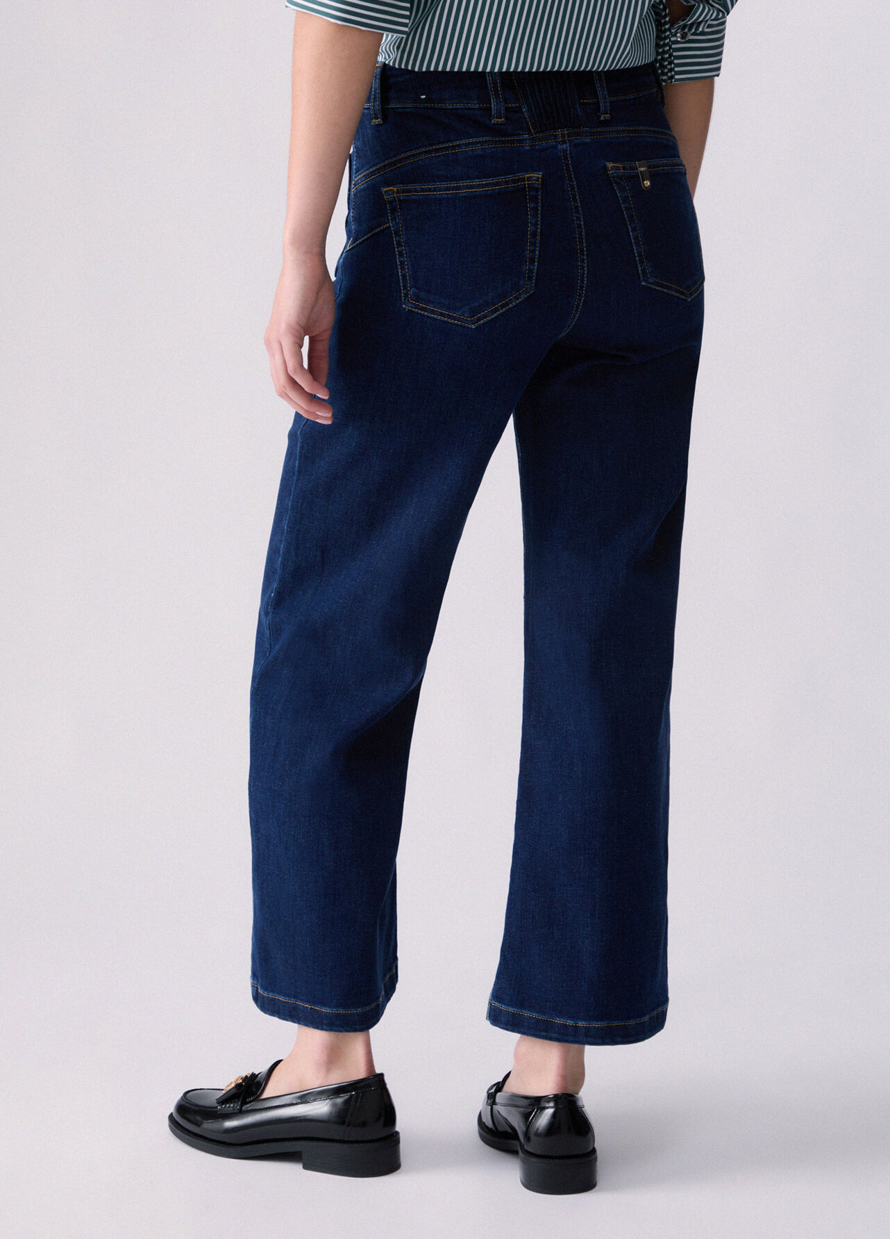 Jeans flare cropped - DARK DENIM