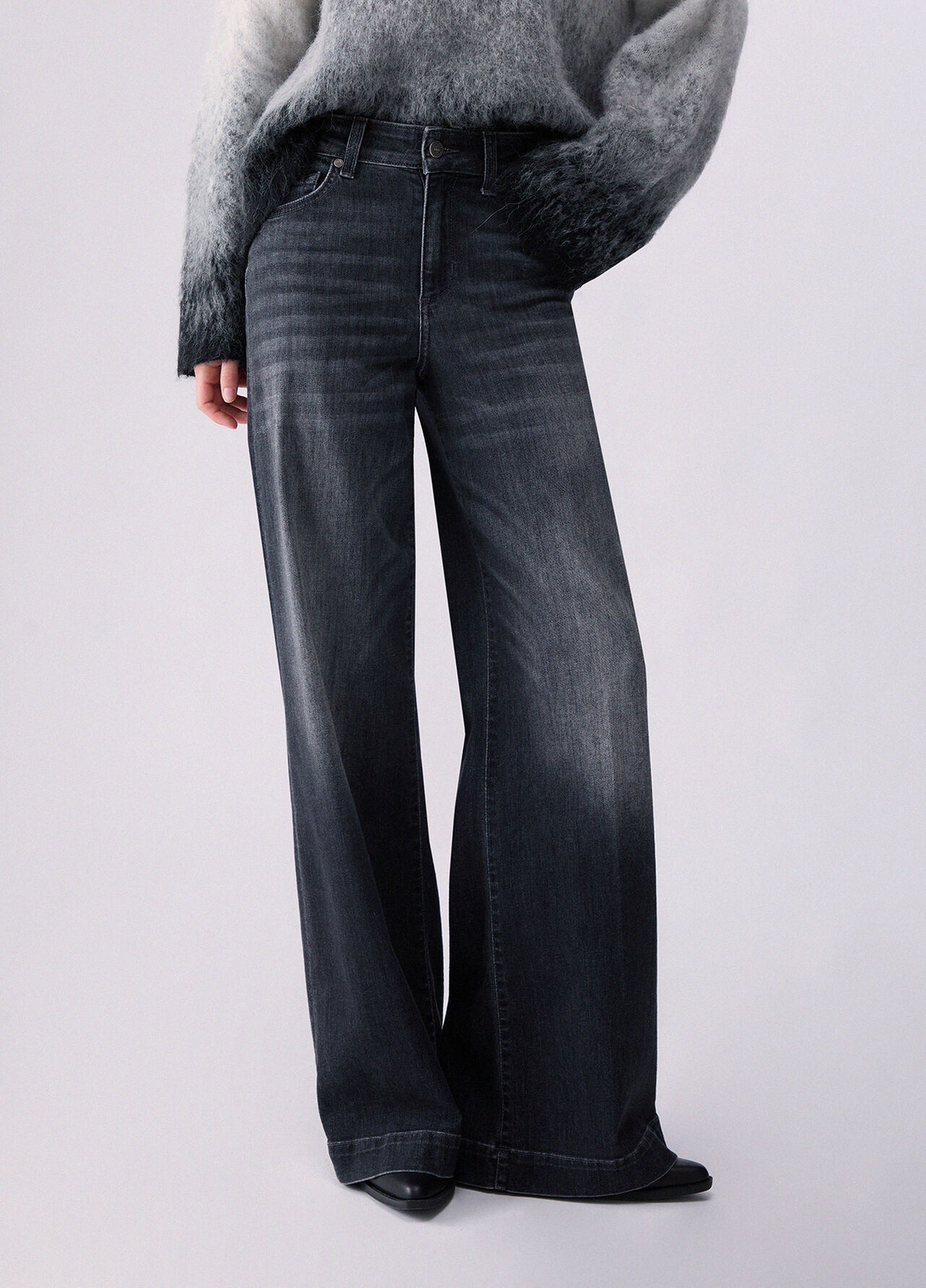 Jeans flare - BLACK DENIM