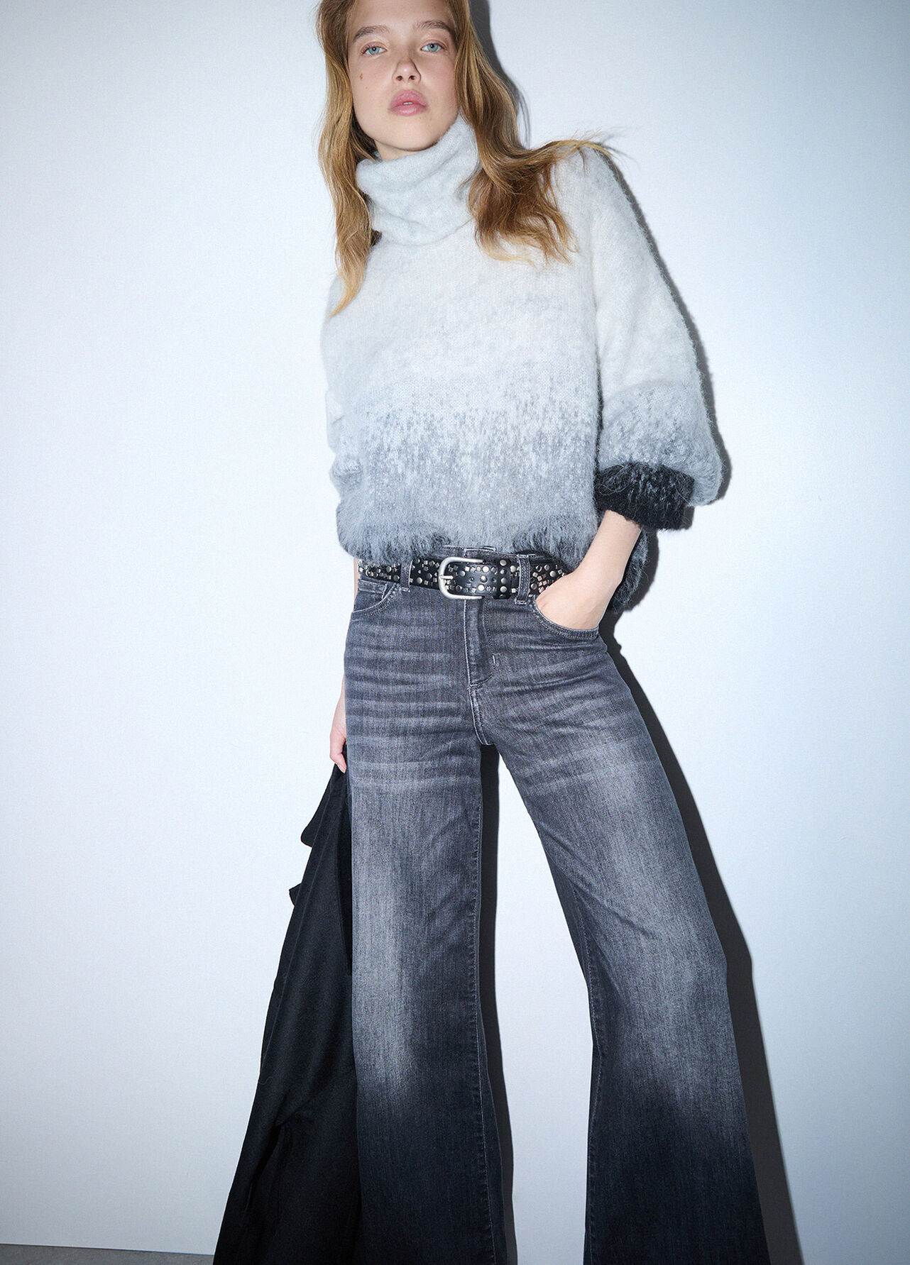 Jeans flare - BLACK DENIM