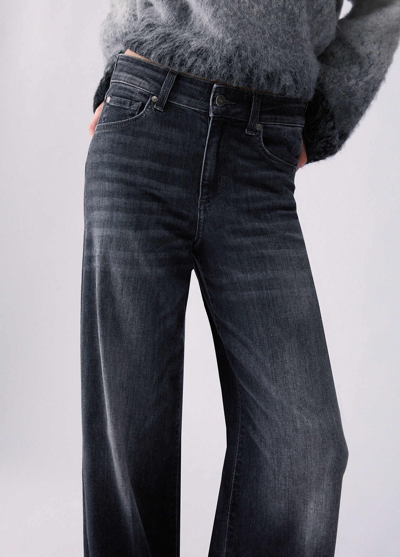 Jeans flare - BLACK DENIM