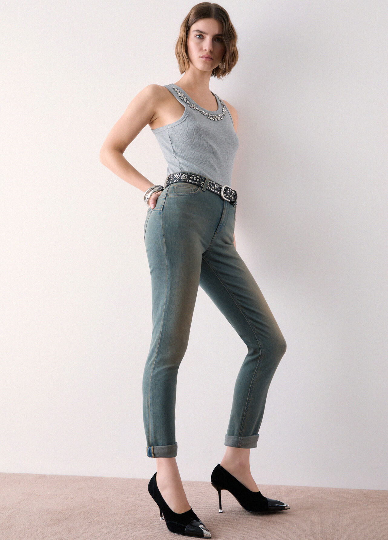 Jeans skinny cropped Amazing Fit - BLUE DENIM