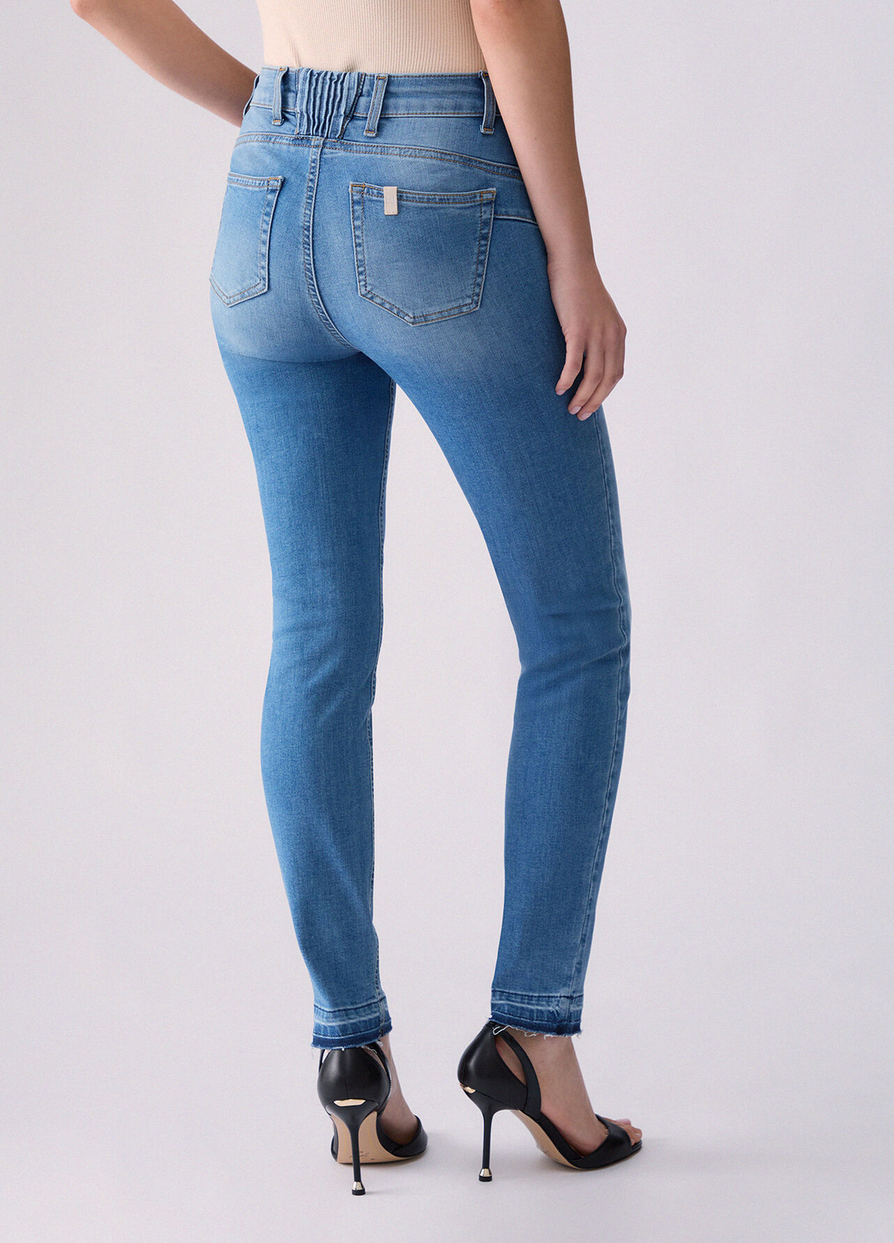 Jeans skinny stonewash - BLUE DENIM